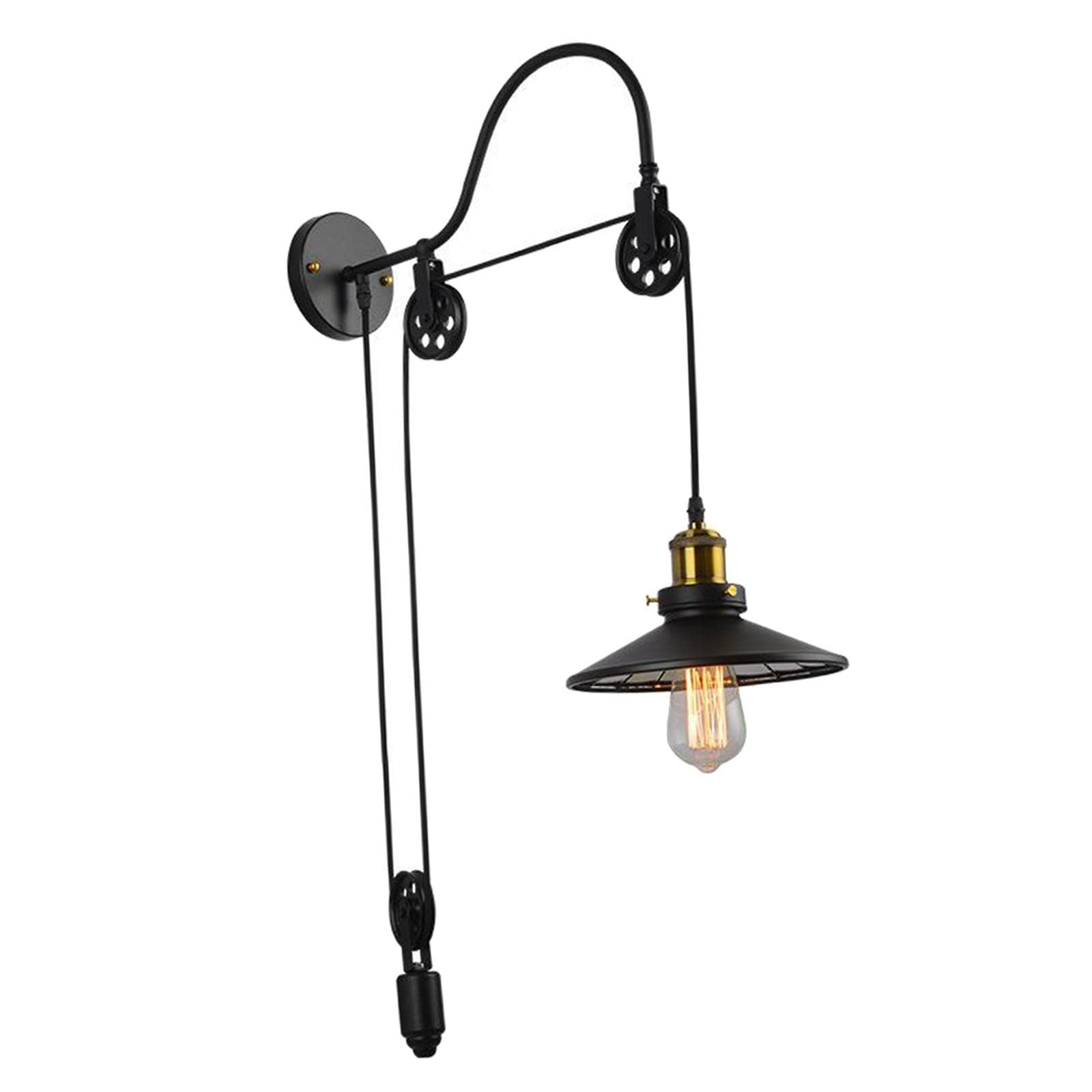 Vintage Wall Sconce with LED Bulb - Warm White Industrial Wall Mounted Light Fixture, Iron Rustic Home Lighting for Living Room, Bedroom & Hallway Decor