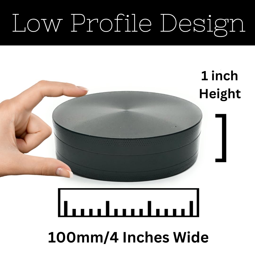 4 Inch Spice Grinder with Sharp Metal Teeth - Low Profile 1