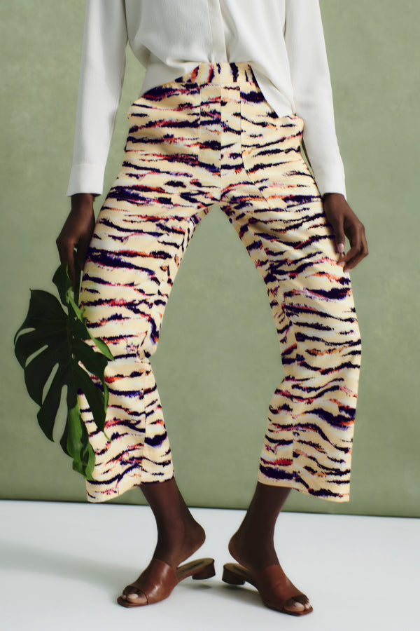 Madelyn Pants - Airy Cotton Savannah Print Women's Casual Pants for Summer | Perfect for Beach, Vacation & Everyday Wear