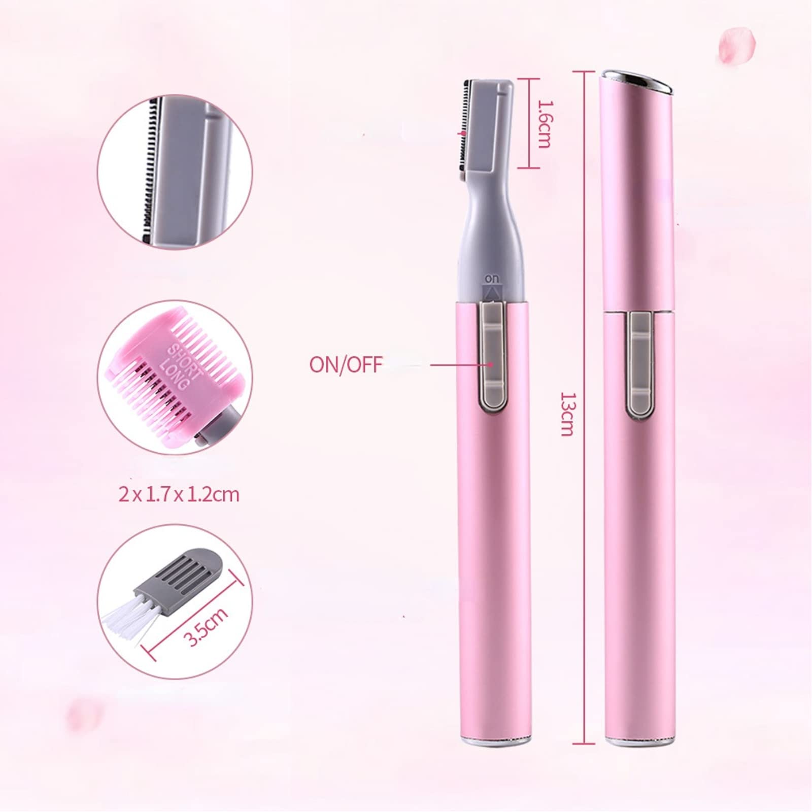 Electric Eyebrow Trimmer for Women - Precision Facial Hair Remover & Eyebrow Razor | Perfect for Eyebrow Shaping, Peach Fuzz Removal & At-Home Grooming