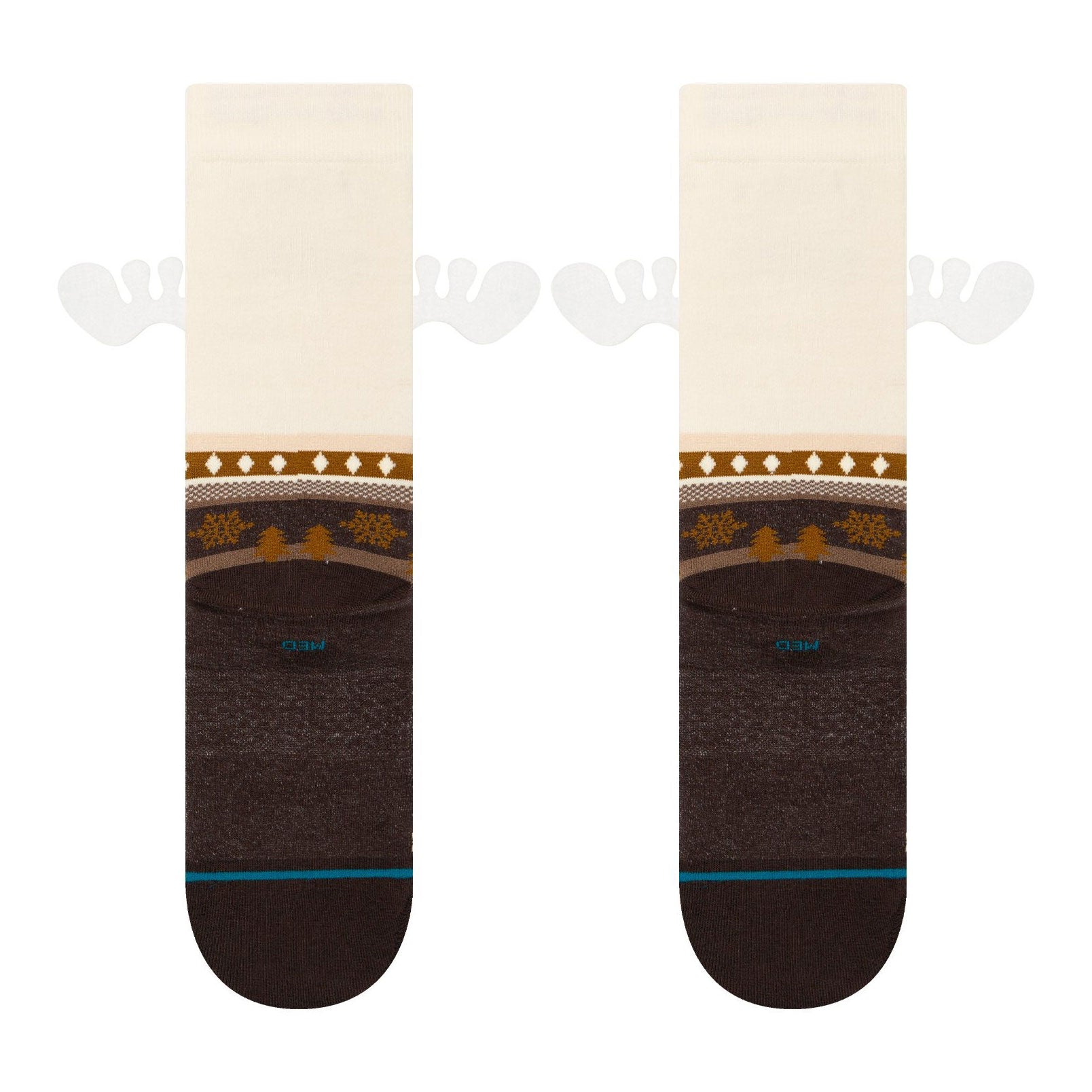 Premium Adult Crew Socks - Dark Brown Winter Style - Cozy Holiday & Everyday Wear for Men & Women