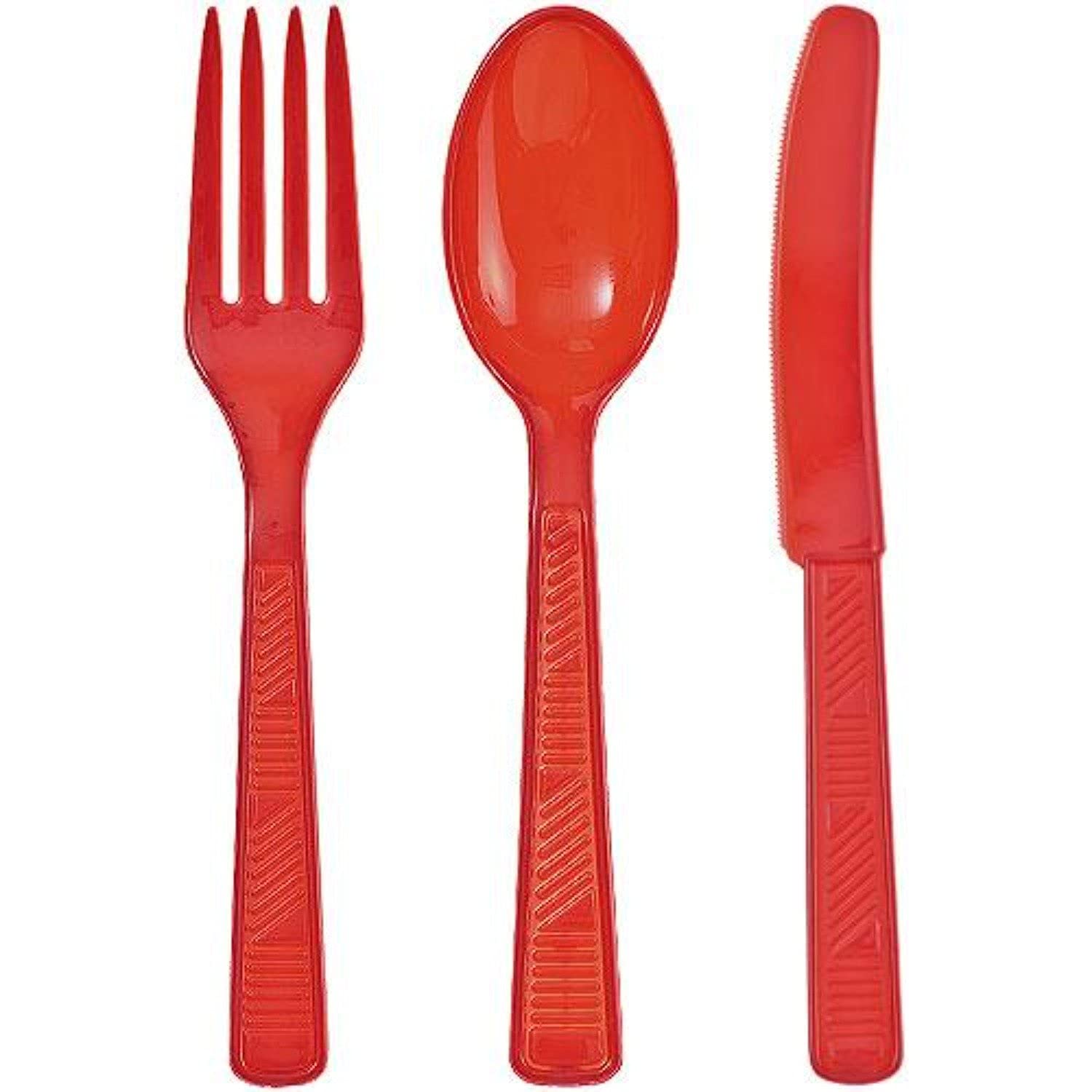 576Pcs Patriotic Cutlery Set - Red White & Blue Disposable Cutlery with 192 Spoons, 192 Forks, 192 Knives | Premium Quality Plastic Utensils for 4th of July Parties, BBQs, Picnics & Patriotic Events | USA Flag Themed Tableware for Outdoor Gatherings