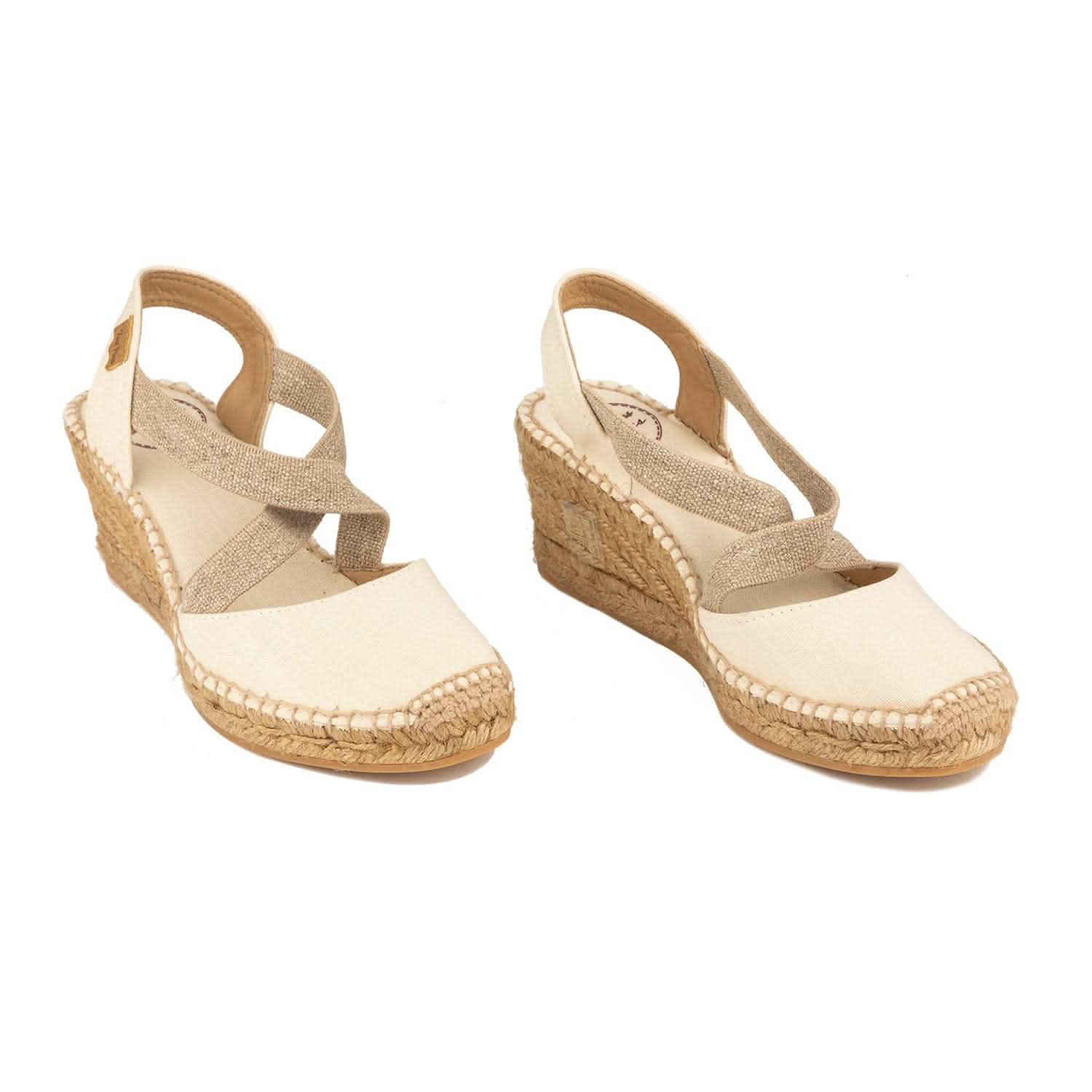 Women's Basic Linen Wedge Espadrille Shoes - Saba L | Comfortable Summer Casual Sandals for Beach, Vacation & Everyday Wear