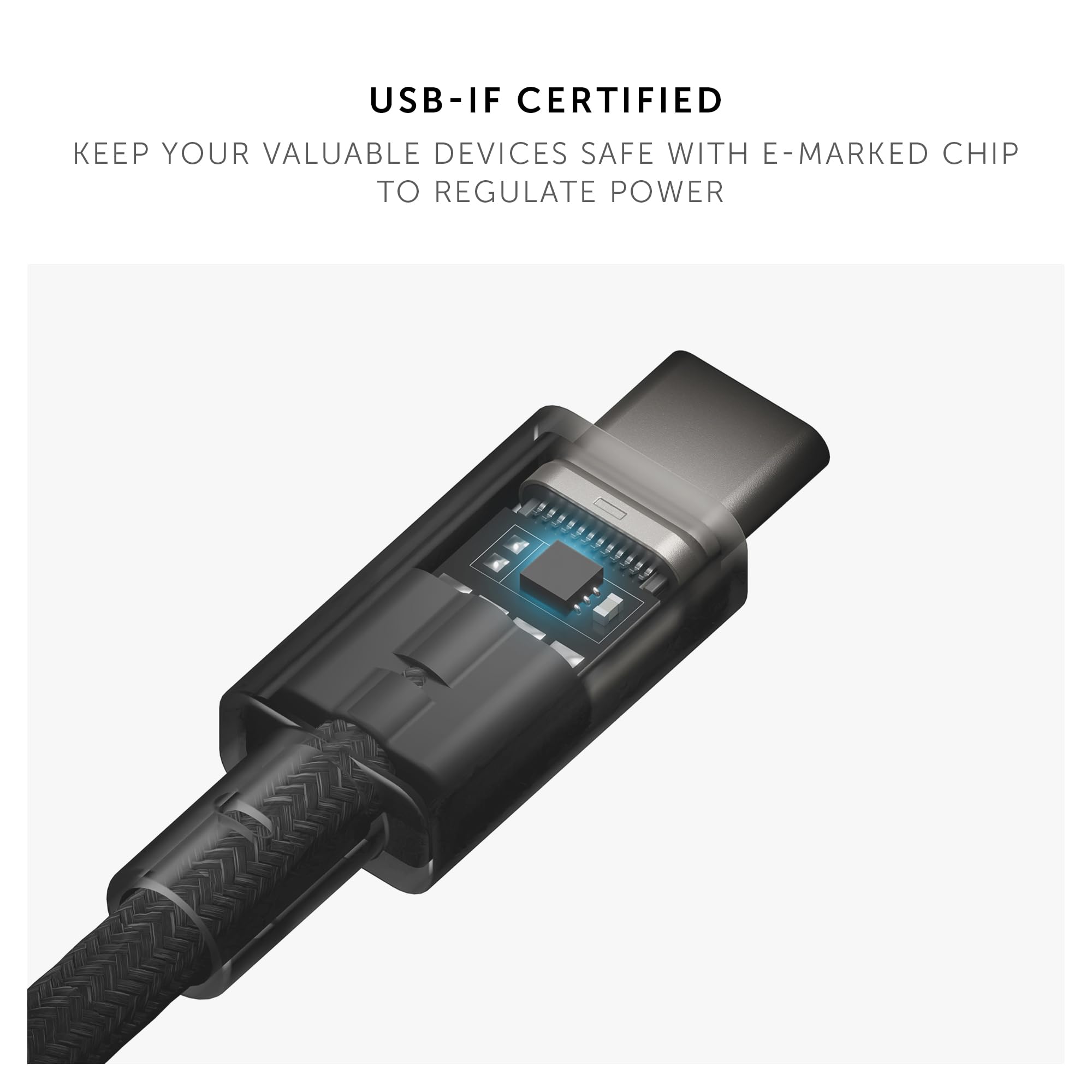 Native Union Type-C Belt Cable Pro - 240W USB-C to USB-C 8ft Ultra-Strong Charging Cable with Leather Strap | Compatible with iPhone 16, 16 Pro Max, MacBook Pro 14