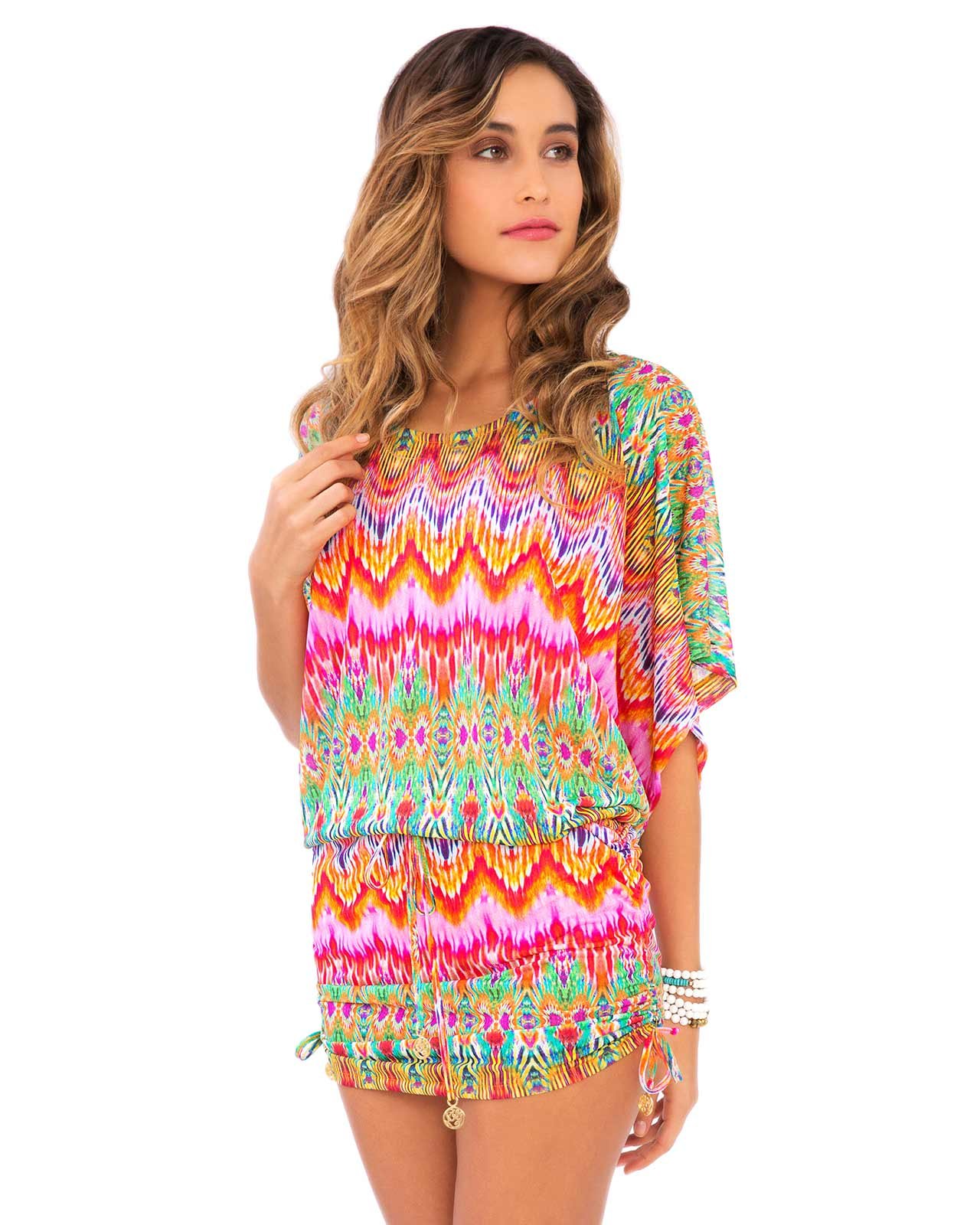 Luli Fama Women's Sunkissed Laughter South Beach Dress Cover Up - Stylish Swimwear Cover-Up for Pool, Beach & Vacation Outfits