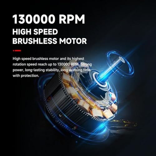 High-Speed 30000RPM USB Rechargeable Brushless Turbo Fan - 52m/s Powerful Handheld Electric Air Duster for Dust & Snow Blowing - Perfect for Computer Cleaning, Car Detailing, and Outdoor Snow Removal