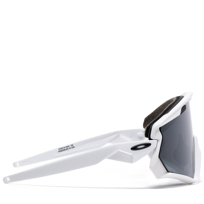 Oakley Windjacket 2.0 Sunglasses - Matte White Frame with Prizm Black Lenses - UV Protection, Polarized Sports & Driving Shades for Men & Women