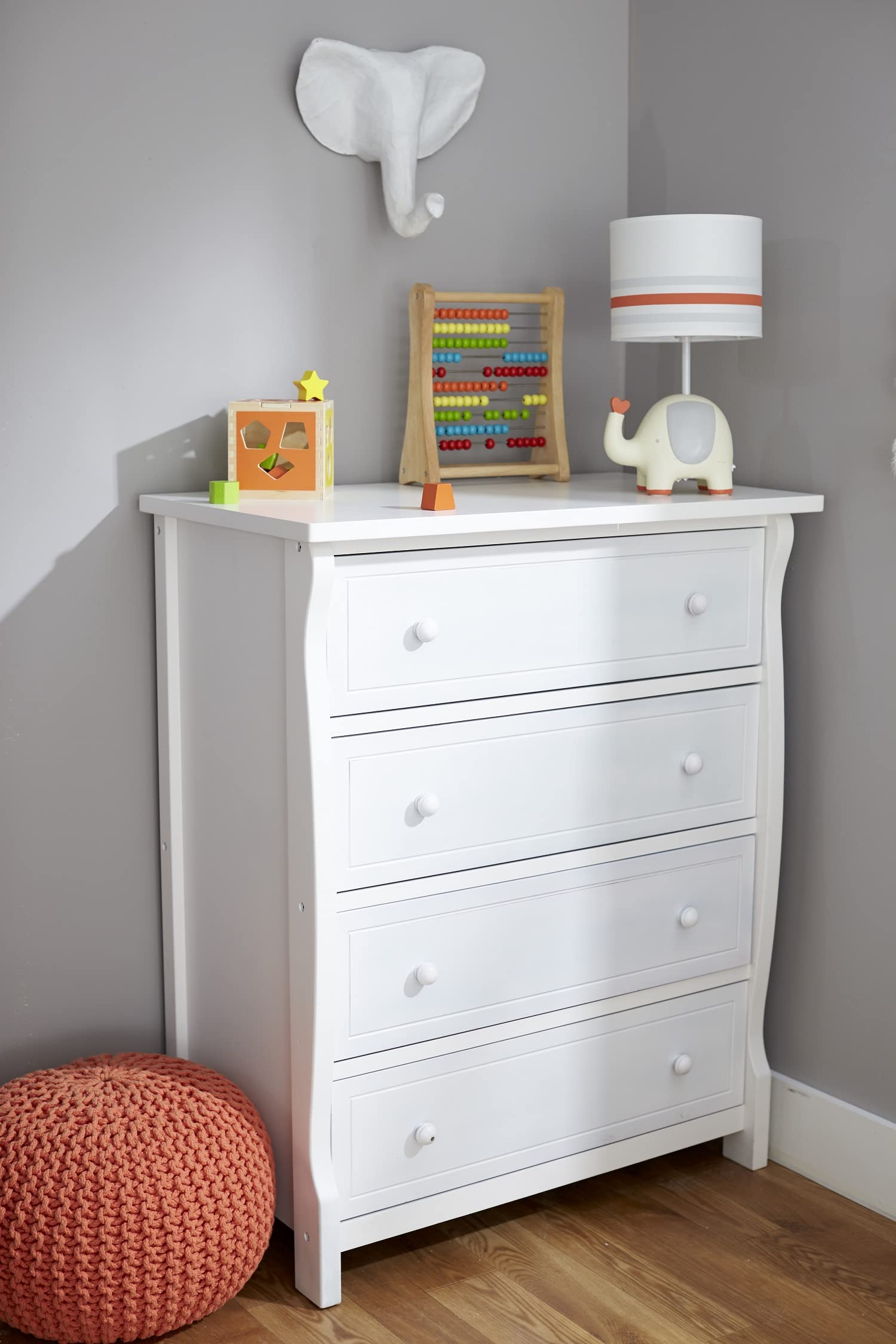 Sorelle Princeton Baby Dresser - White Nursery Dresser with Drawers for Infant & Kids Bedroom Storage | Perfect for Baby Clothes, Diapers & Nursery Organization