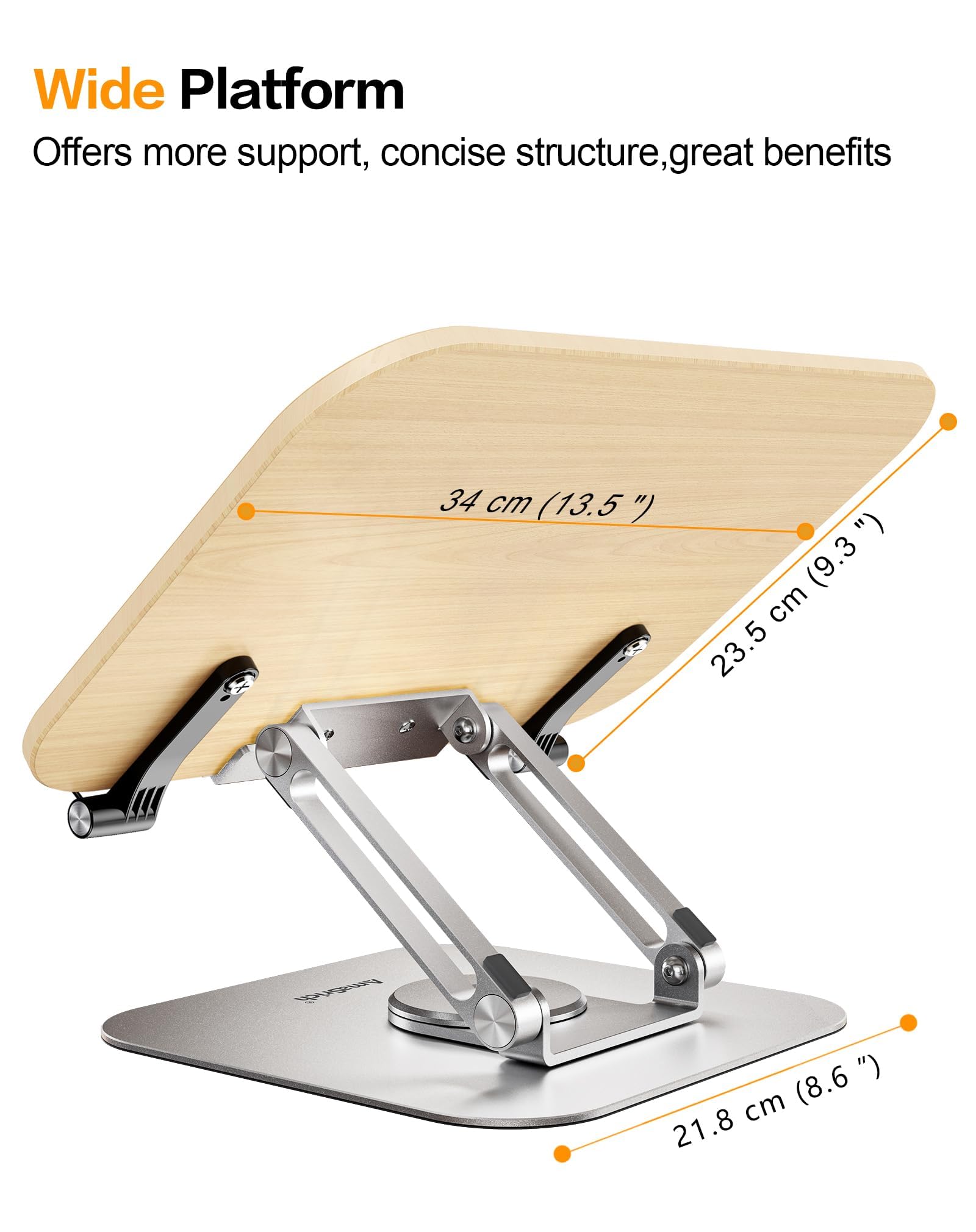 Adjustable Book Reading Stand with 360° Rotating Base & Page Clips - Hands Free Book Holder for Cookbooks, Textbooks & Notebooks - Foldable Desktop Document Stand for Kids & Adults - Perfect for Reading, Studying & Cooking