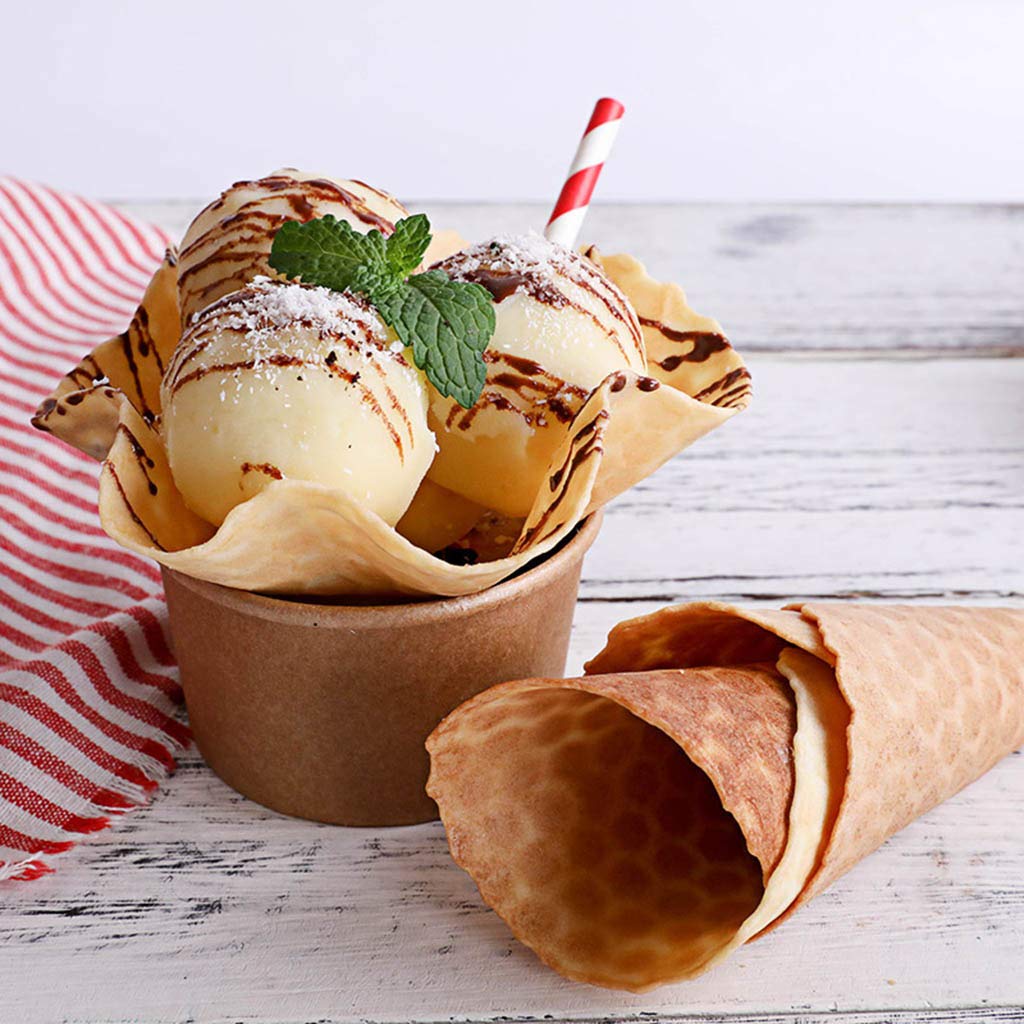 Youngy Egg Roll Ice Cream Cone Mold - DIY Cooking Omelet Maker & Waffle Roller Baking Tool for Homemade Desserts, Party Snacks, and Street Food Style Creations