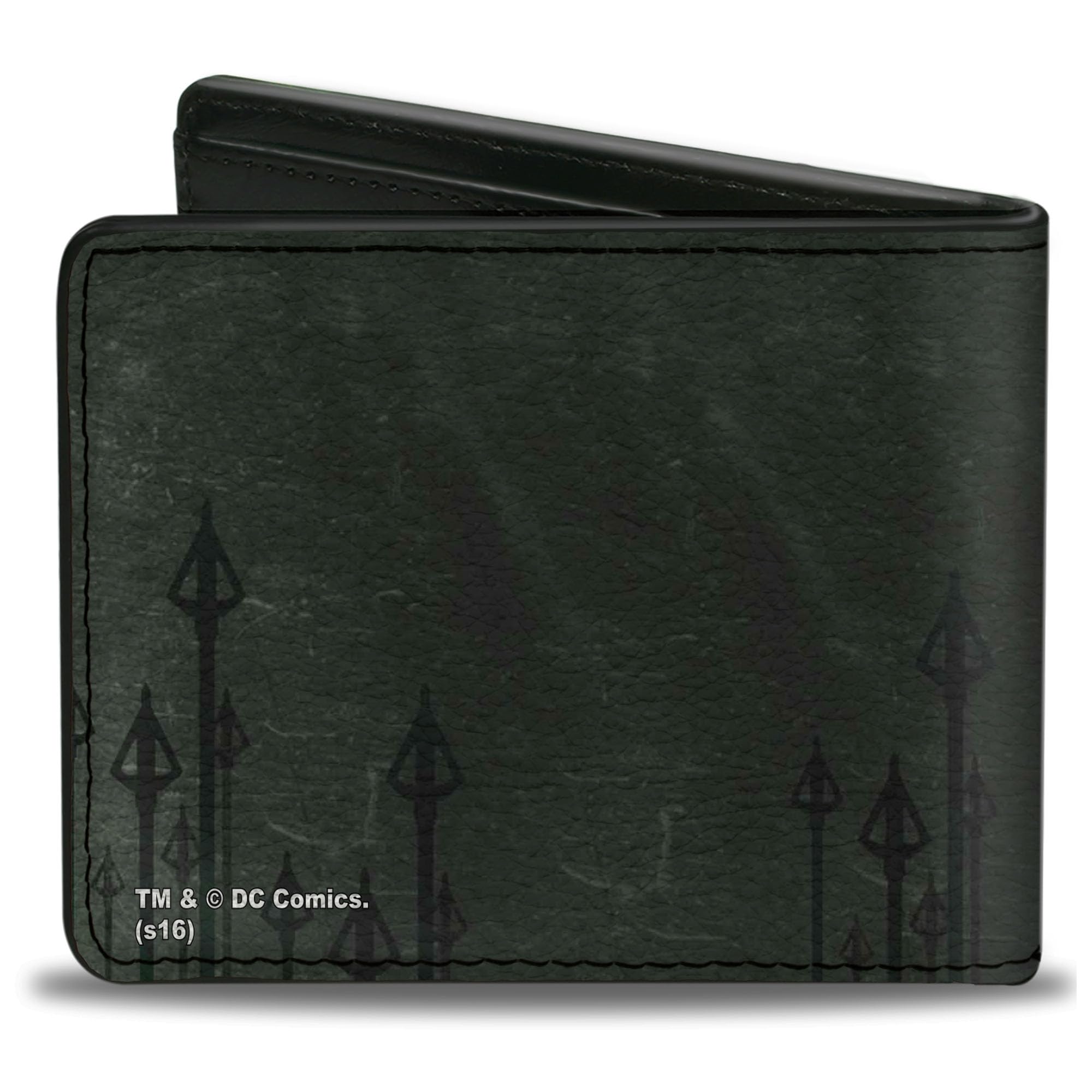 Buckle-Down Arrow Design Wallet - Stylish Green Leather Bi-fold Wallet for Men - Perfect for Everyday Carry, Travel & Outdoor Adventures