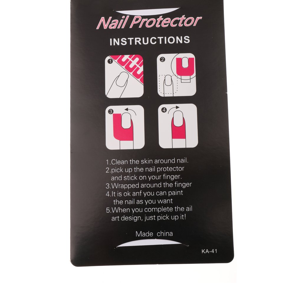 10-Pack U-Shape Peel Off Nail Polish Stickers | Spill Proof Manicure Protectors | Rose Red | Perfect for DIY Nail Art & At-Home Manicures
