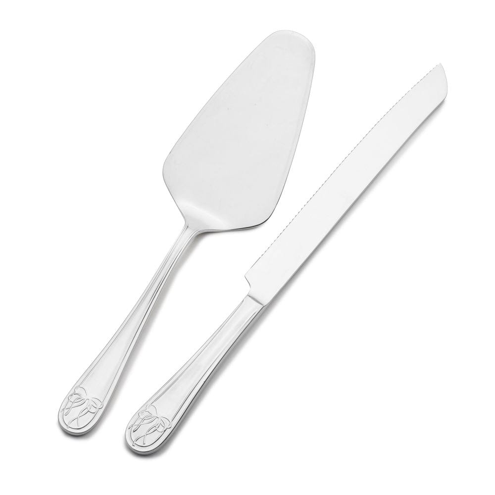 Elegant Love Story Cake Knife and Server Set - Wedding, Anniversary & Special Occasion Cake Cutting Utensils - Perfect for Bridal Showers, Birthday Parties & Romantic Celebrations