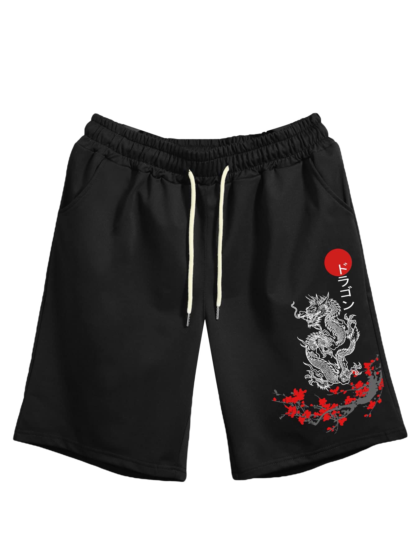 **Romwe Men's Lightweight Running Shorts - Breathable Gym Workout Athletic Shorts with Pockets for Jogging, Training & Outdoor Sports**