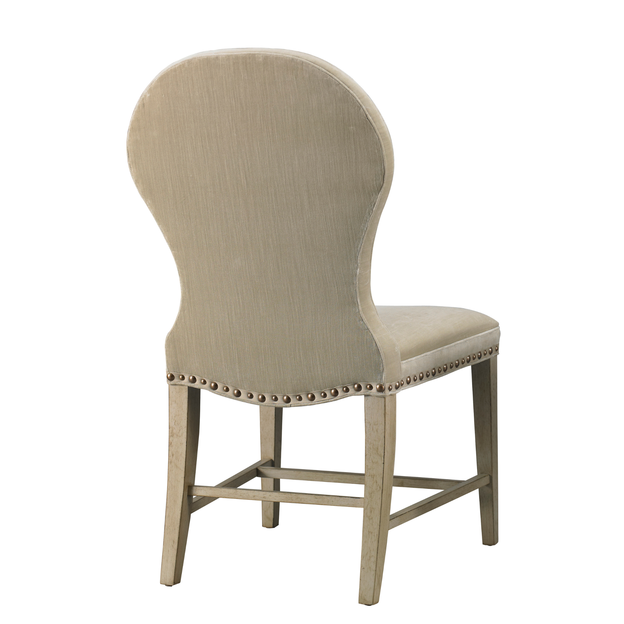 Button Back Upholstered Armless Dining Chair with Nailhead Trim - Elegant Modern Kitchen & Dining Room Furniture for Home, Restaurant, and Office Use
