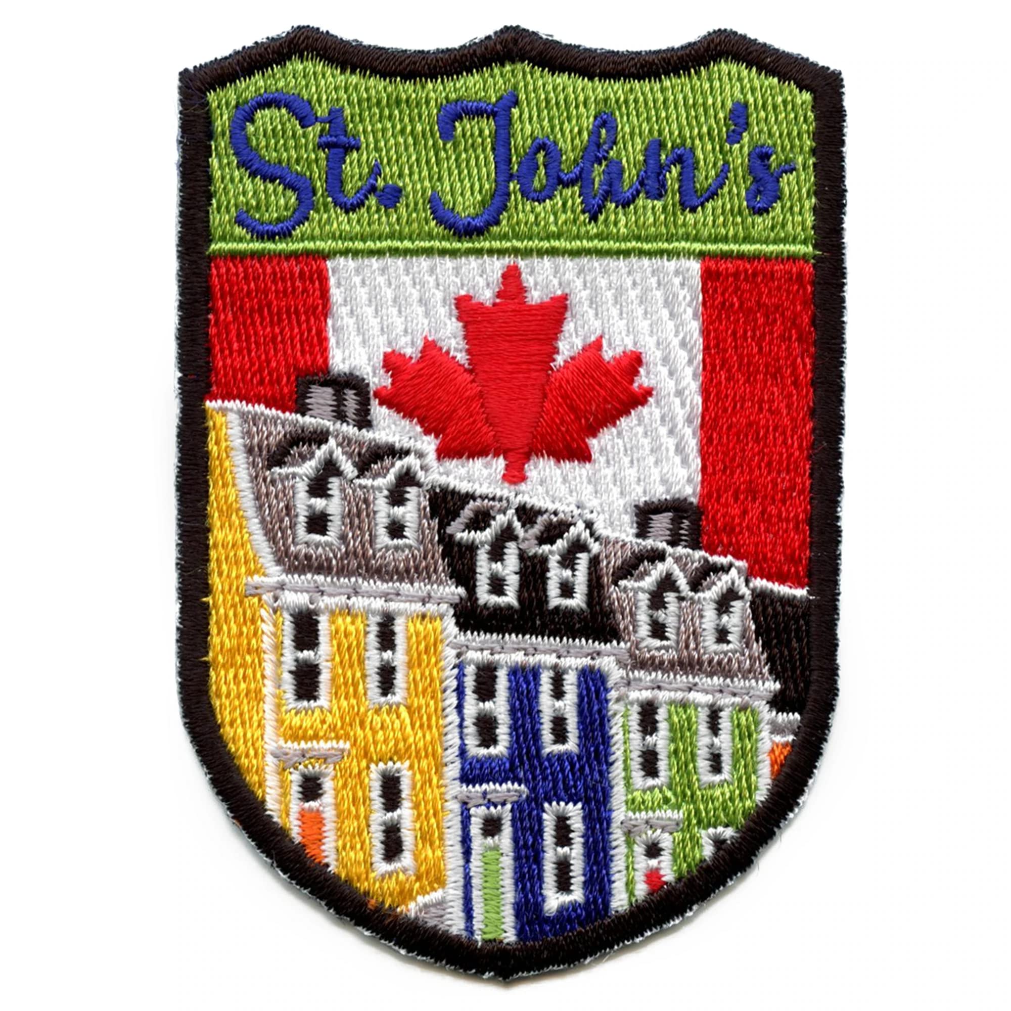 Canada Shield Patch St. John's Embroidered Iron On - Patriotic Emblem for Jackets, Bags & Hats | Perfect for DIY Crafts & Souvenirs