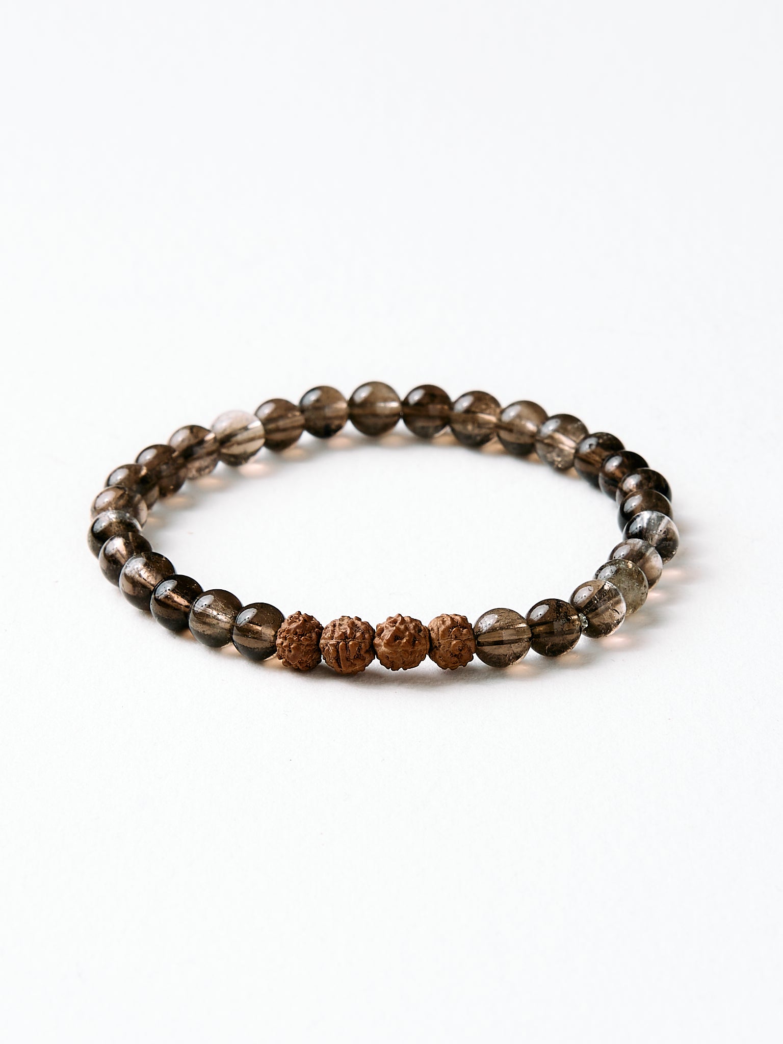 Smoky Quartz Mala Bead Bracelet for Meditation, Yoga & Spiritual Healing - 108 Prayer Beads with Tassel for Mindfulness Practice