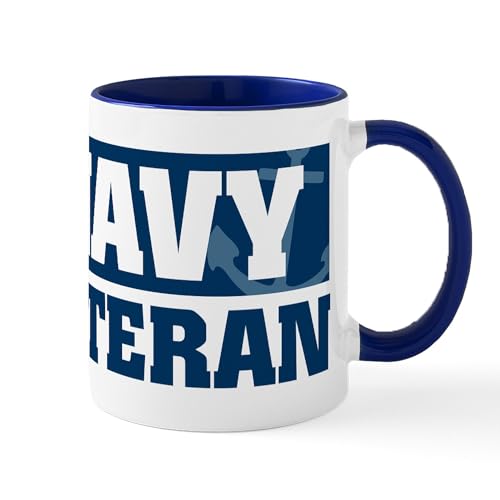 White/Navy Inside - US Navy Veteran Mug