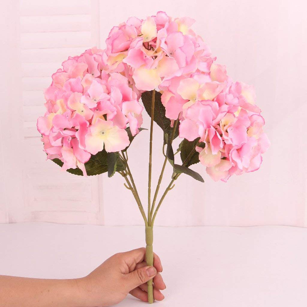 Taotenish Artificial Hydrangea Flowers - Silk Fake Bouquet for Wedding, Party, Home Decor (Light Pink) | Perfect for Centerpieces, Table Arrangements & Event Decorations