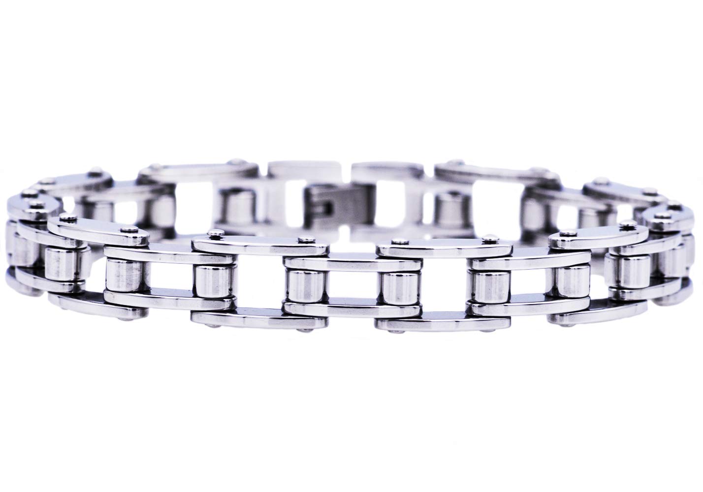 Men's Stainless Steel Bike Link Bracelet - Blackjack Jewelry for Men | Durable & Stylish Biker Jewelry for Everyday Wear, Gifts & Motorcycle Enthusiasts
