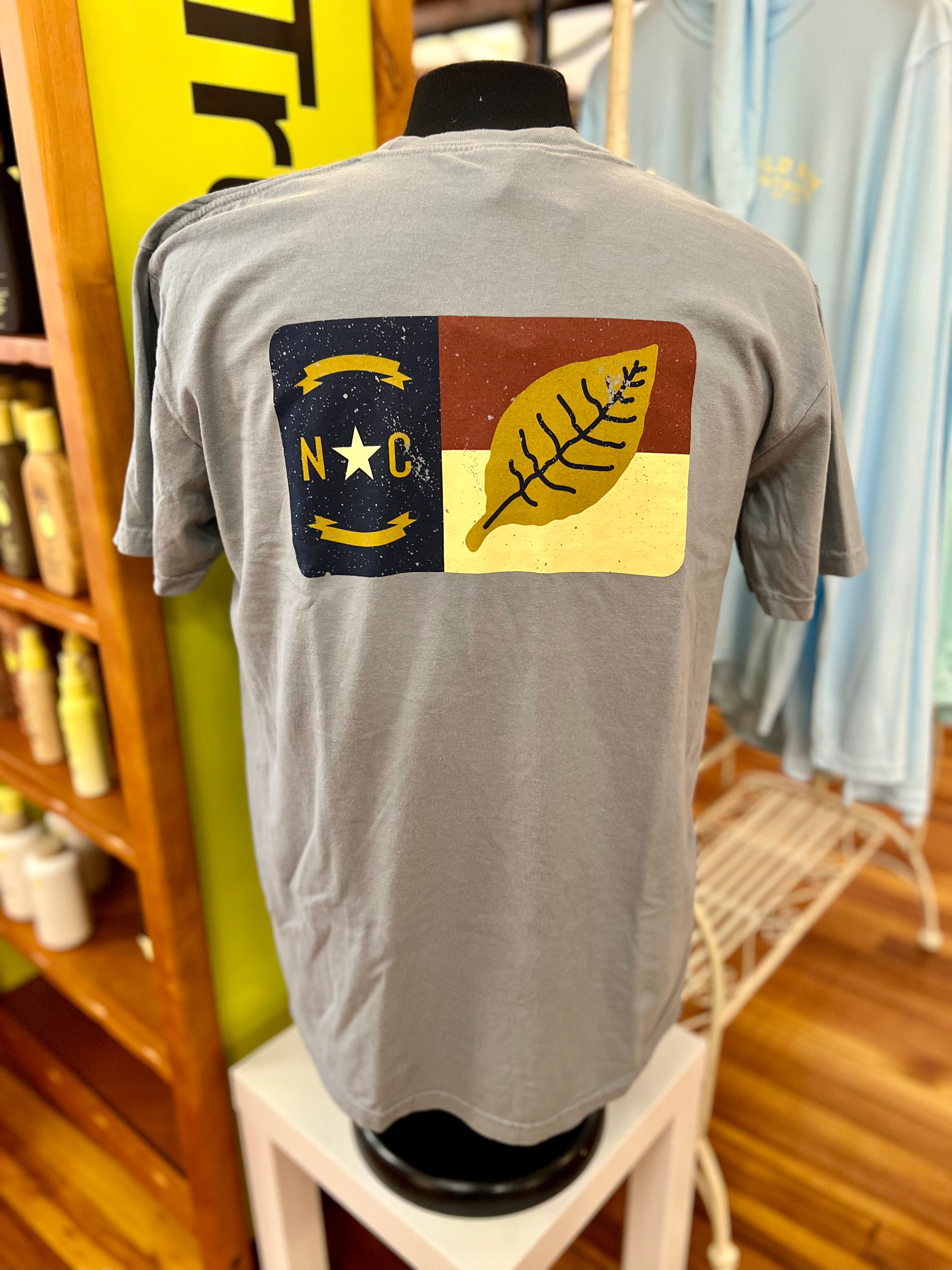 Bella Cotton NC Tobacco Flag Short Sleeve Pocket Tee - Soft & Comfortable Men's Graphic T-Shirt for Casual Wear, Street Style & Everyday Outfits