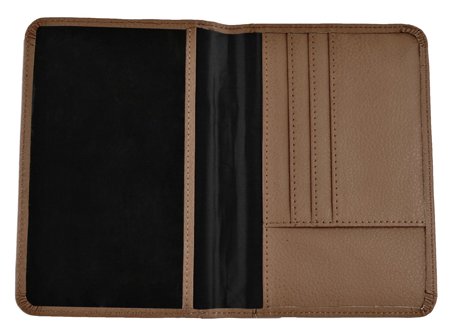 Belle Donne RFID Blocking Passport Holder Wallet - PU Leather Travel Document Organizer with Secure ID & Credit Card Slots - Perfect for Air Travel, Business Trips & Vacation (Brown)
