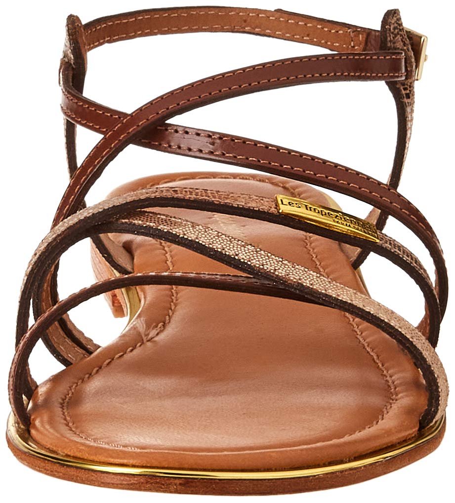 Women's Open Toe High Heel Sandals - Brown/Tan Size 8 | Comfortable Summer Dress Shoes for Weddings, Parties & Office Wear