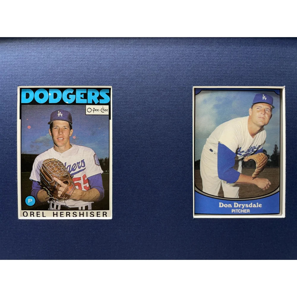 Los Angeles Dodgers Legends Framed 10 Baseball Card Collage - Koufax, Kershaw & More - Perfect for Sports Memorabilia Collectors & Man Cave Decor