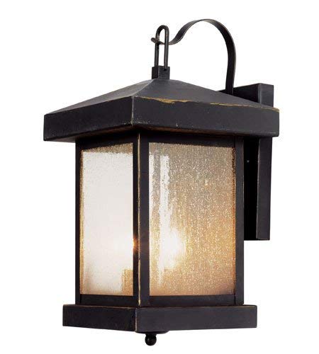 Trans Globe Lighting TG45641 WB Traditional Two Wall Lantern Outdoor Post Lights in Bronze/Dark Finish - Perfect for Porch, Garden & Patio Lighting