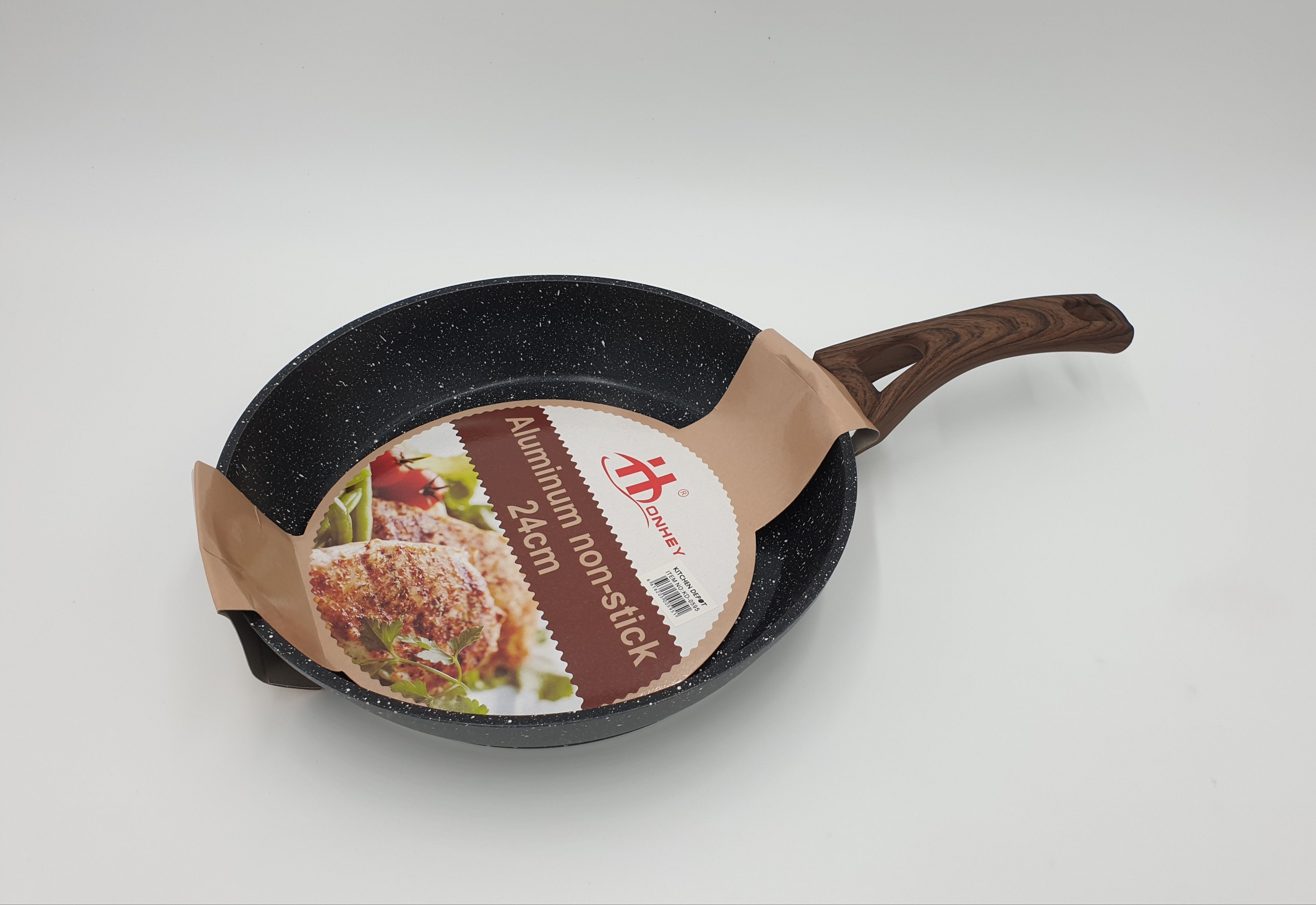 26CM Non-Stick Marble Coating Frying Pan - Durable & Even Heat Distribution - Perfect for Sautéing, Frying & Cooking - 24 Pcs/Case