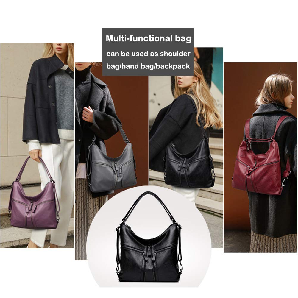 Stylish PU Leather Handbag for Women - Crossbody Shoulder Bag, Backpack & Tote Purse | Perfect for Work, Travel & Everyday Use