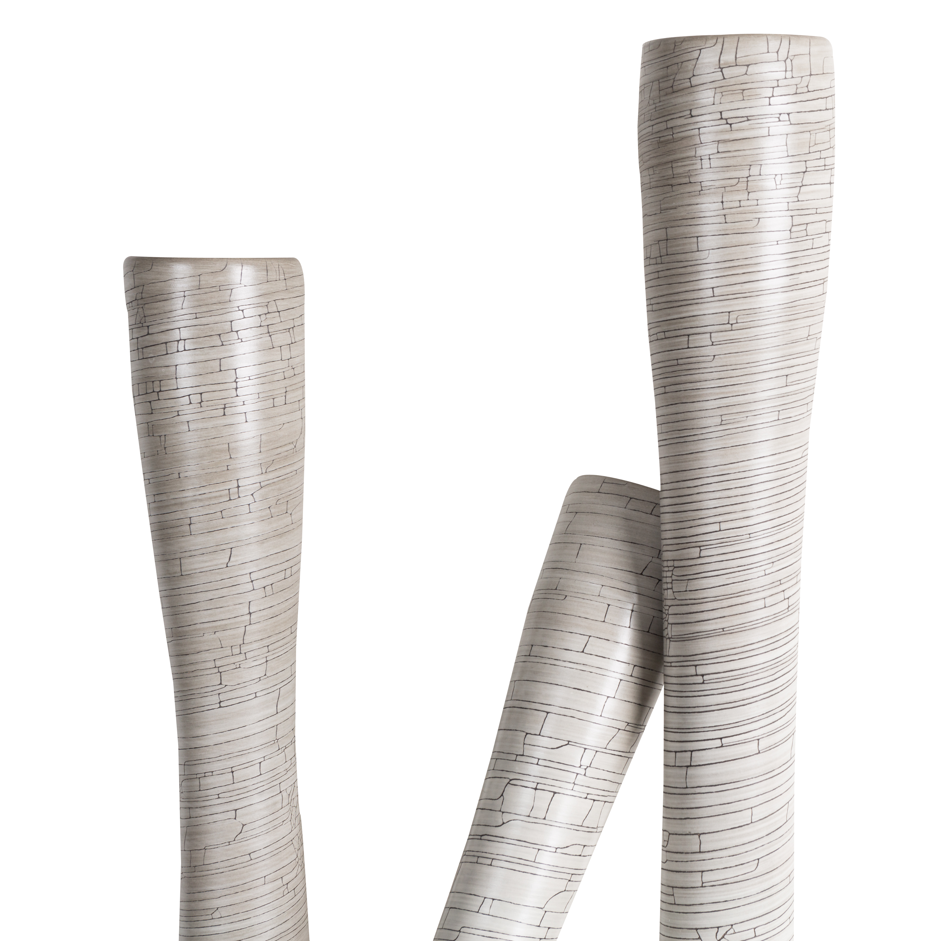 Handmade Crackle Glaze Ceramic Flute Vase - Elegant Home Decor for Living Room, Dining Table & Wedding Centerpieces