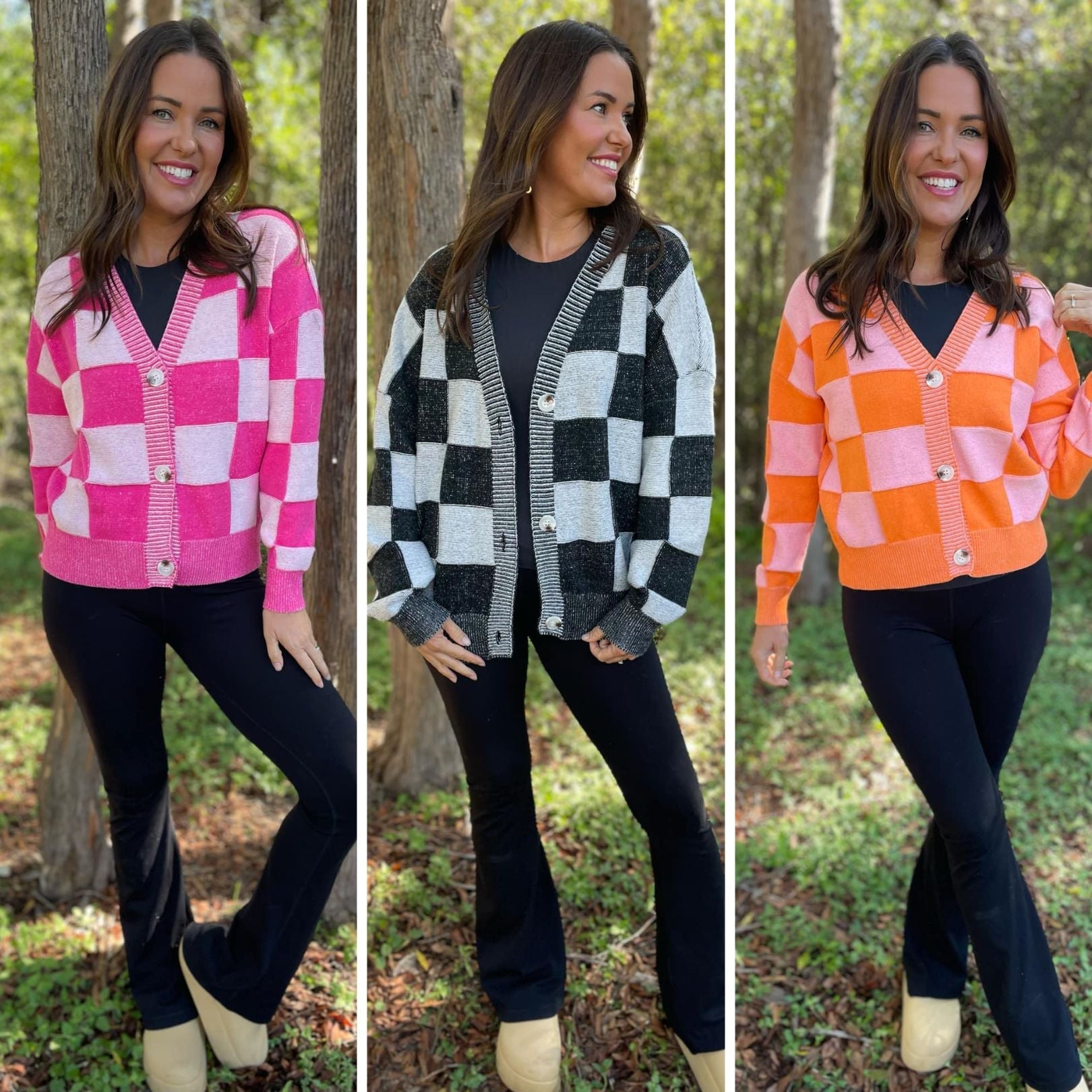 PREORDER: Stylish Checkered Cardigan for Women - 3 Color Options | Cozy Fall & Winter Fashion | Perfect for Casual Outfits, Office Wear & Date Nights