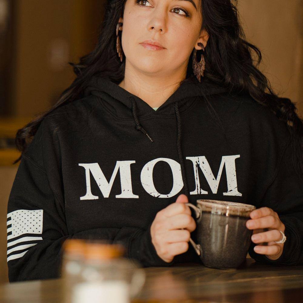 Women's Mom Defined Hoodie - Soft & Comfortable Pullover Sweatshirt for Moms | Perfect for Casual Wear, Mother's Day Gifts & Family Outings | Black