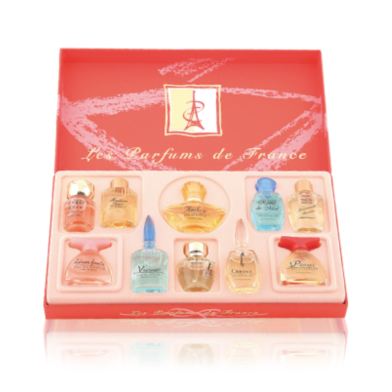 Charrier Parfums Les Parfums de France Luxury Gift Set - Top 10 Eau de Parfum Collection in Elegant Red Cartoon Box | Perfect for Holidays, Birthdays & Anniversary Gifts