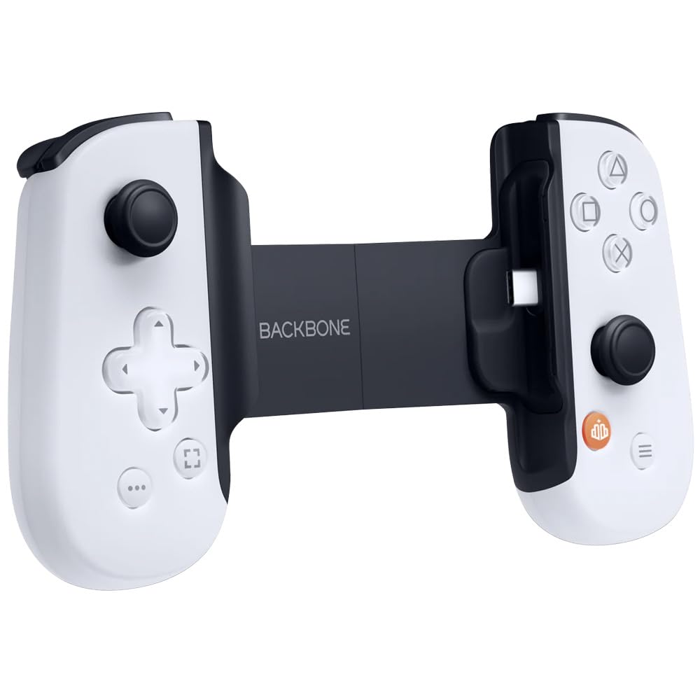 Backbone One PlayStation Edition - USB-C Mobile Gaming Controller for iPhone 15/14/13/12 (White) - Play PS5/PS4, Xbox & Cloud Games Anywhere - Perfect for Travel & Home Gaming