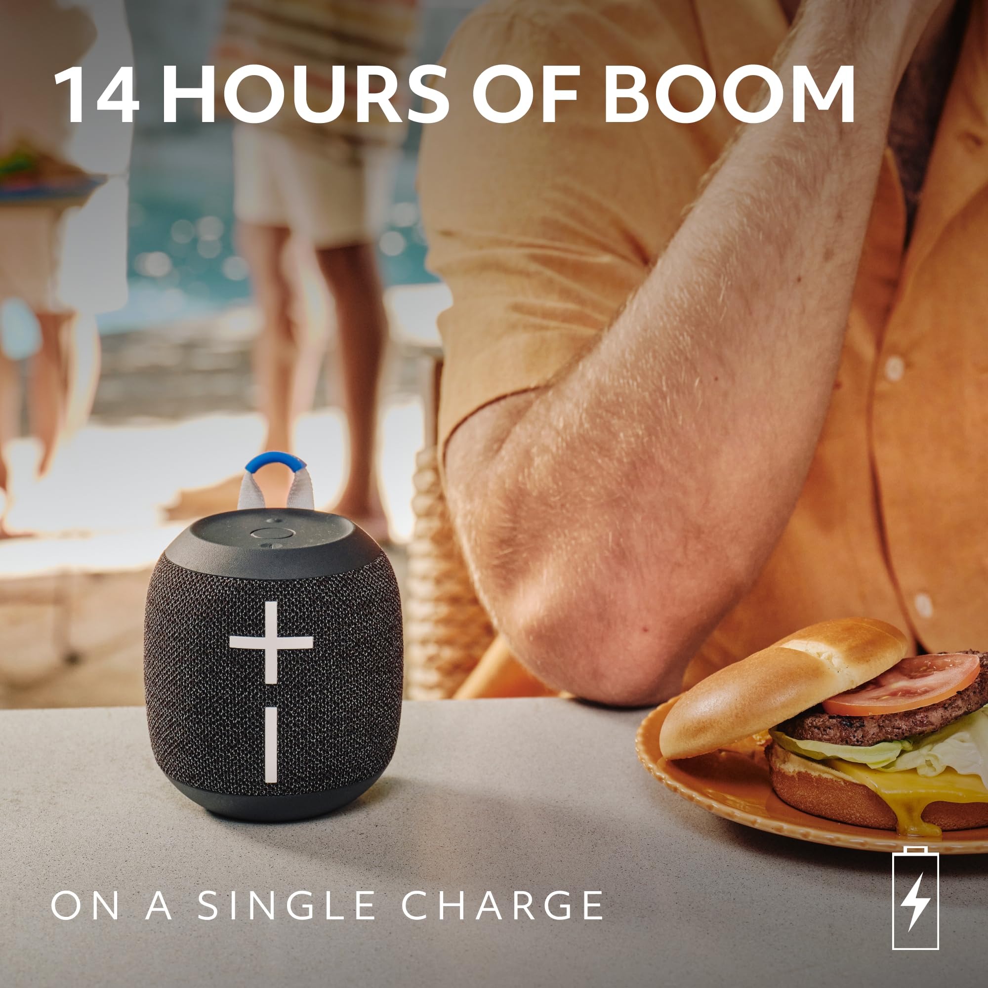 Ultimate Ears WONDERBOOM 4 Wireless Waterproof Bluetooth Speaker - 360° Sound, Outdoor Boost, 20-Hour Battery | Perfect for Beach, Pool, Camping & Outdoor Adventures (Active Black with Shockproof Case)