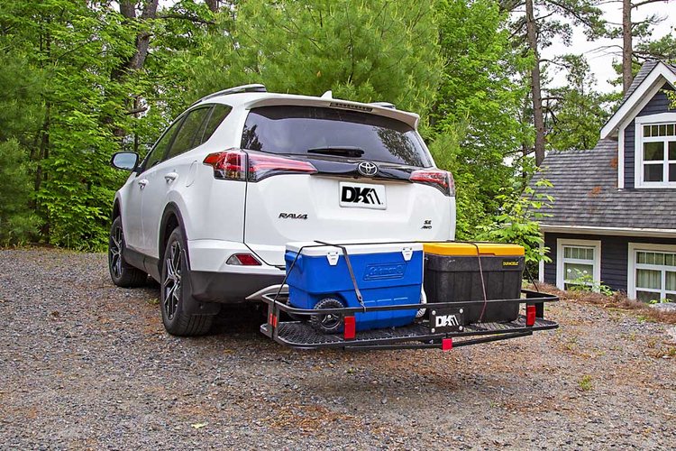 DK2 HCC602 500 lb Capacity Hitch Mount Cargo Carrier - Heavy Duty Steel Construction for 2-Inch Receiver - Perfect for Camping, Road Trips & Hauling Gear