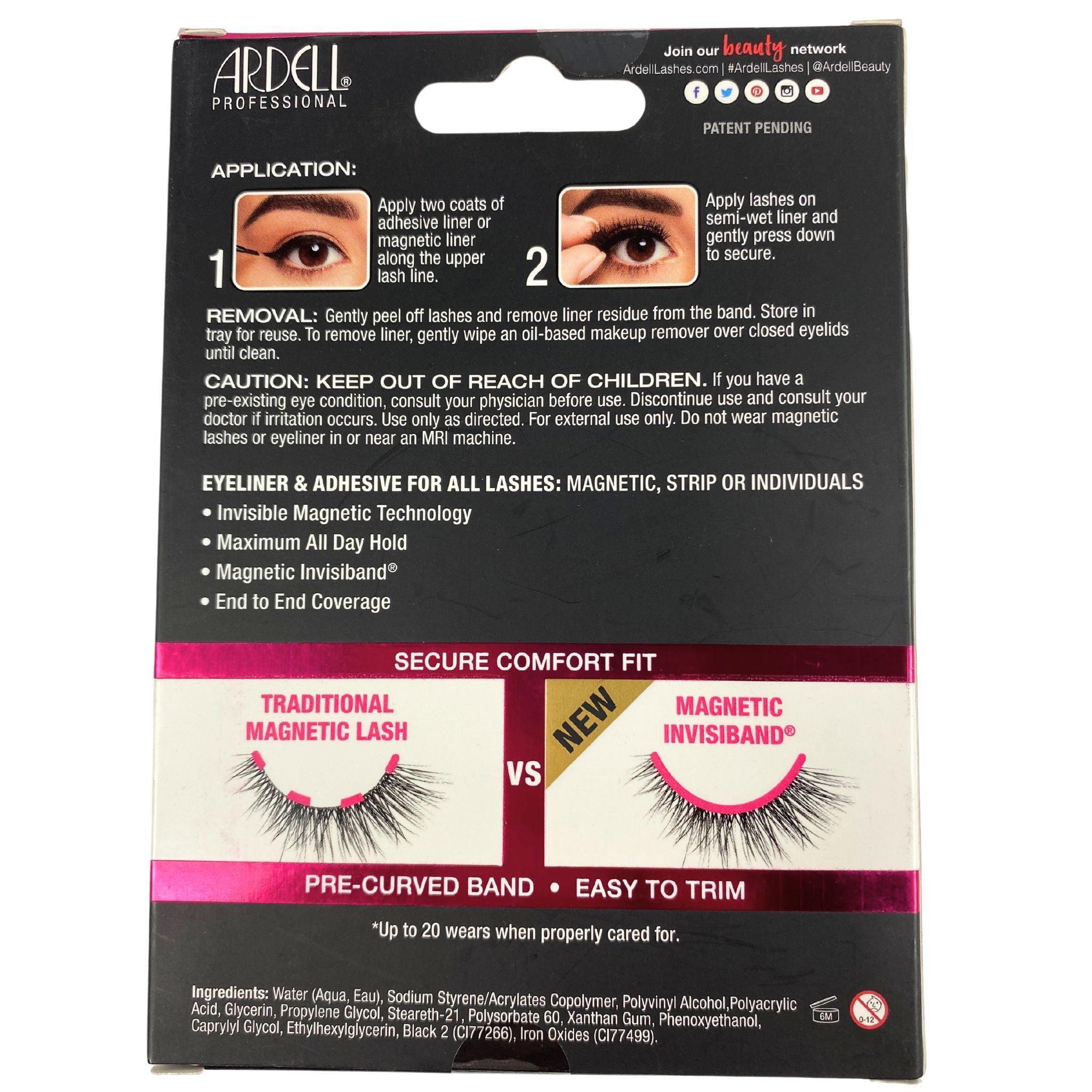 Ardell Magnetic Megahold Eyeliner & False Eyelashes Kit - 64 Piece Set for Dramatic Eye Makeup | Perfect for Parties, Weddings & Special Occasions
