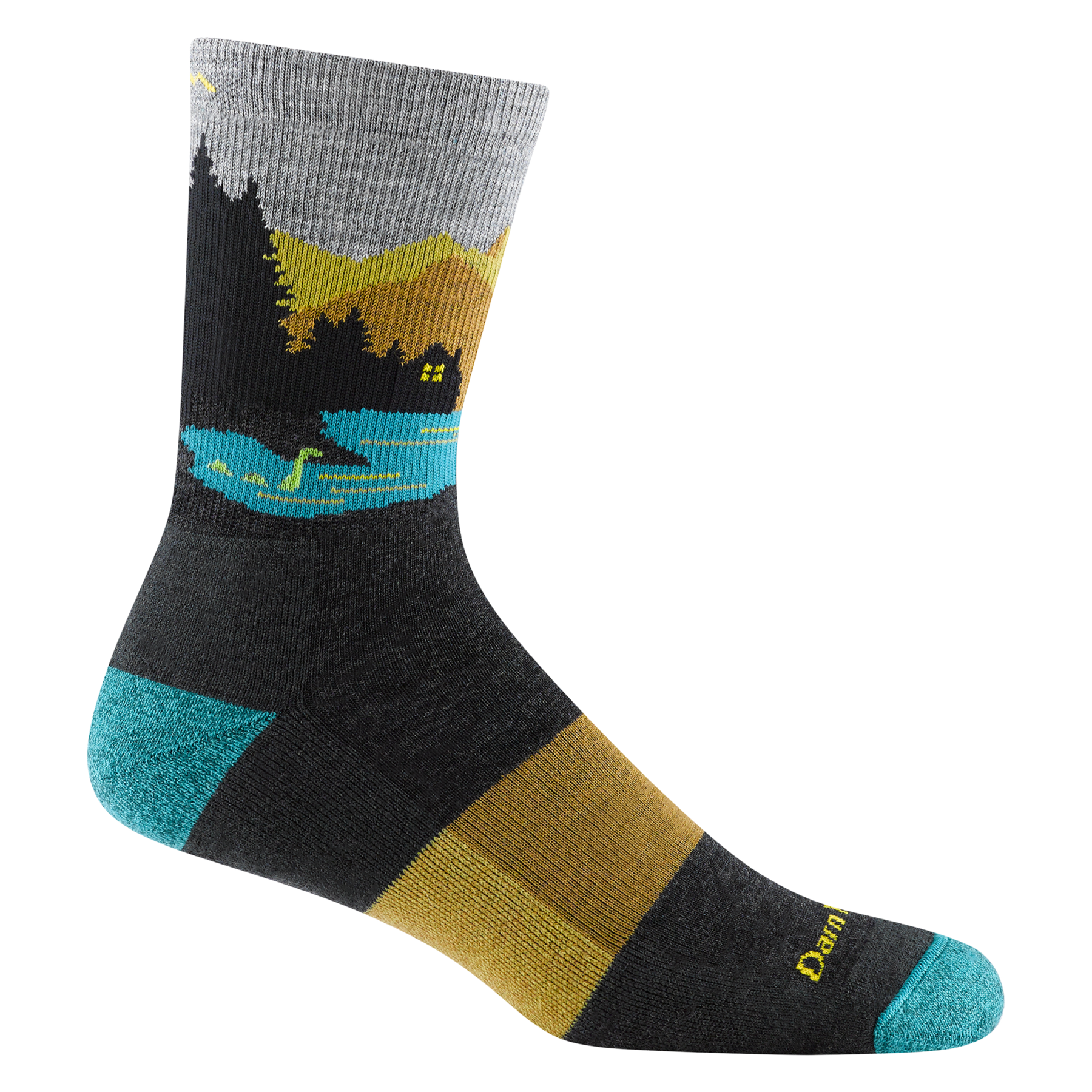 Darn Tough 5014 Micro Crew Cushion Socks for Men - Midweight Hiking & Outdoor Socks - All-Season Comfort for Walking, Running & Daily Wear
