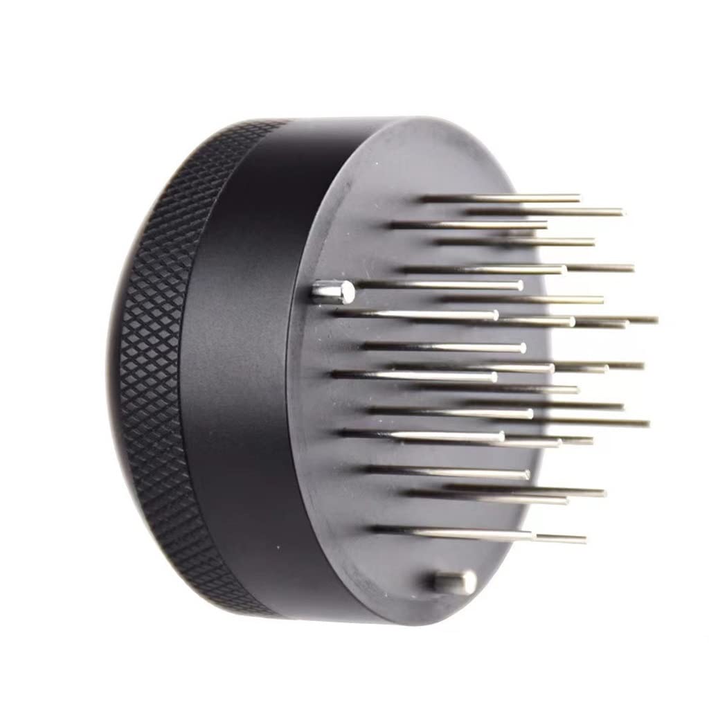 FSYSM 51mm 53mm 58mm Manual Coffee Tamper Distributor Leveler Needle Tool - Barista Espresso Powder Tamper for Perfect Coffee Grounds (Color A, Size 51mm) - Ideal for Home Baristas & Coffee Shops