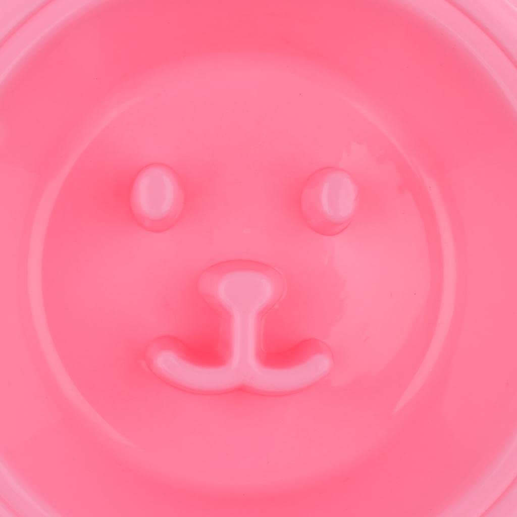 UJEAVETTE Slow Feeder Bowl for Dogs, Cats & Rabbits - Anti-Gulping Pet Food Dish for Healthy Eating - Pink - Perfect for Fast Eaters & Portion Control at Mealtime