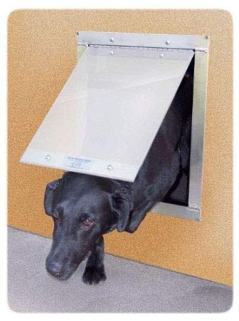 Chew Proof & Weather Resistant Metal Dog Door for Large Dogs (120-200 lbs) - Energy Efficient 18