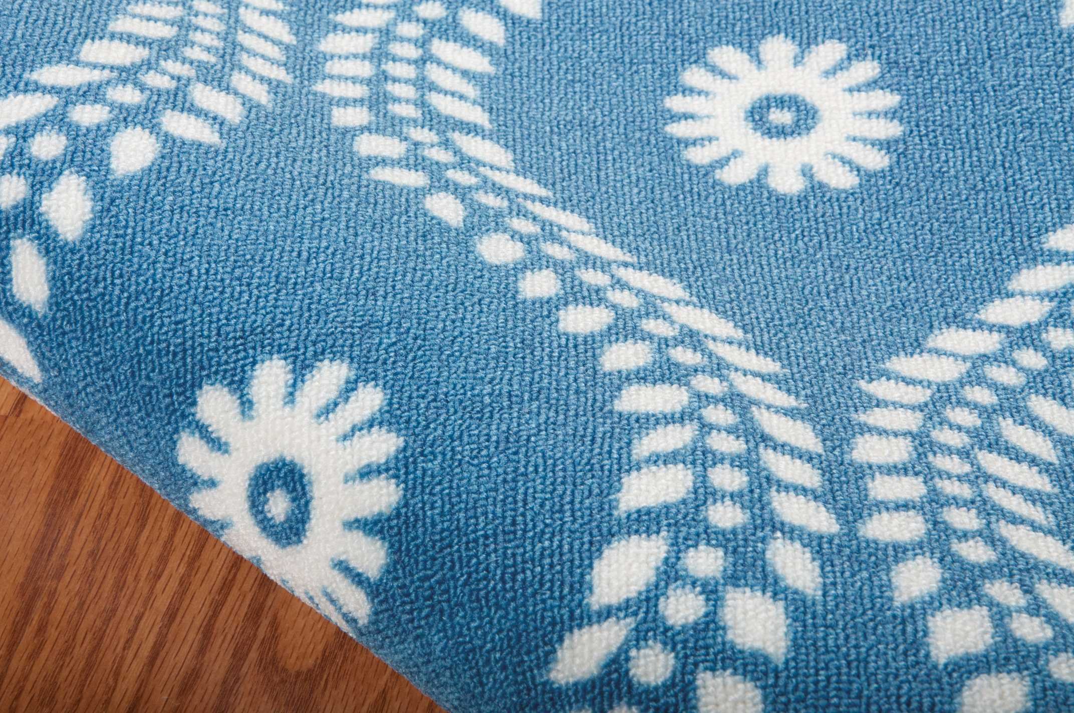 Nourison Navy 10' x 13' Indoor/Outdoor Area Rug - Easy Cleaning, Non-Shedding, Stain Resistant for Bedroom, Living Room, Dining Room & Kitchen | Perfect for Patio, Deck and High Traffic Areas