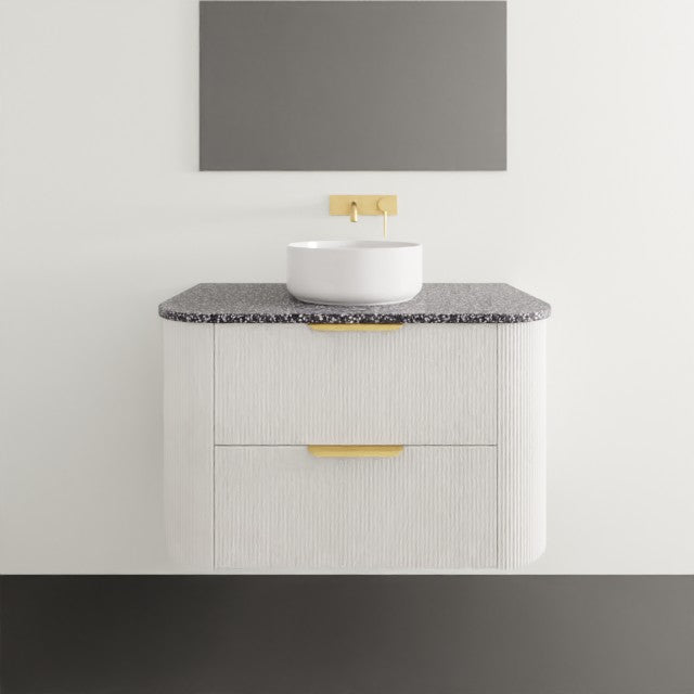ADP Thirroul Wall Mounted Bathroom Vanity with Durasein Stone Top - Modern Space-Saving Design for Small Bathrooms & Powder Rooms
