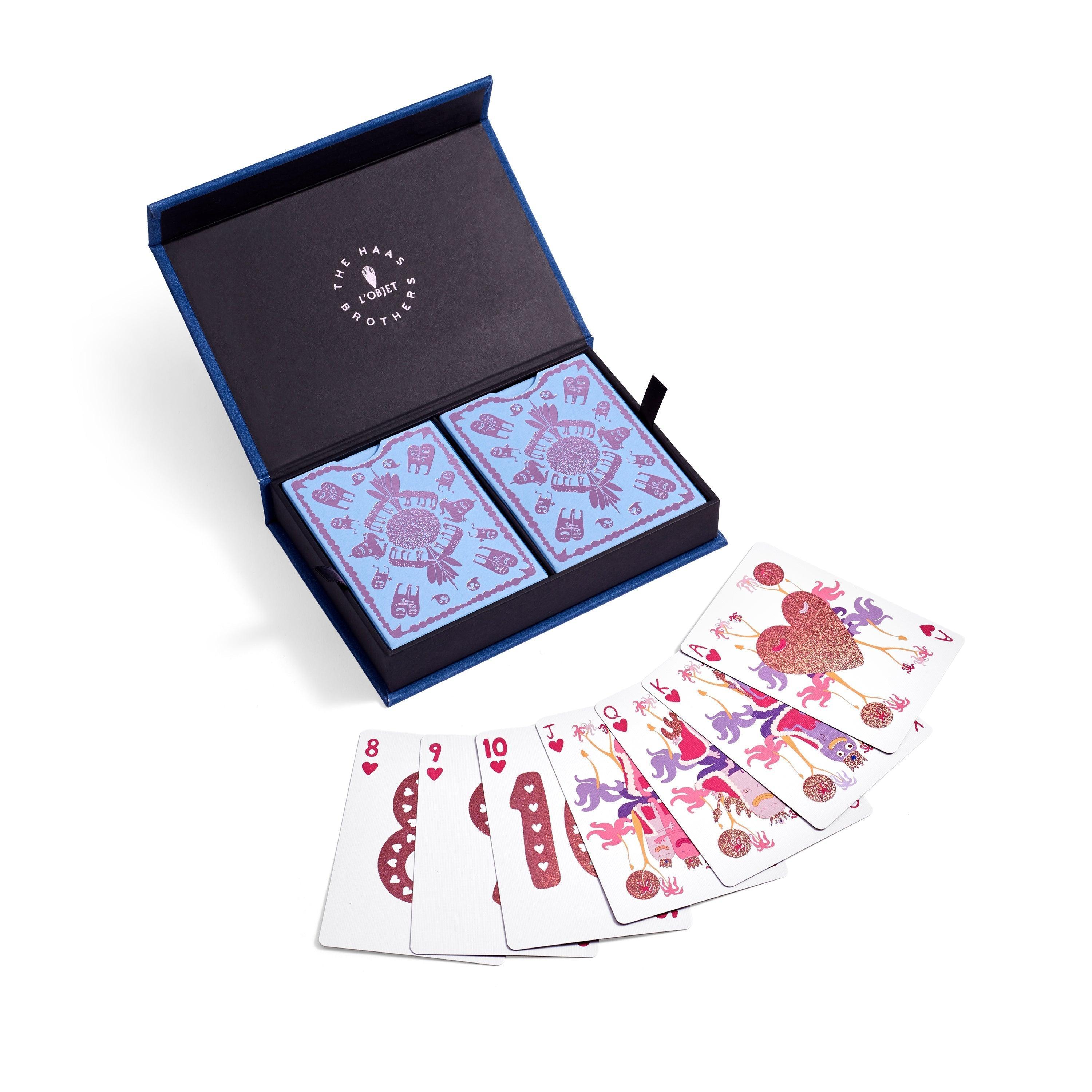Premium Haas Playing Cards Set of 2 - Professional Poker Cards for Magic Tricks, Card Games & Casino Nights - Ideal for Poker, Blackjack, Bridge & Family Game Nights