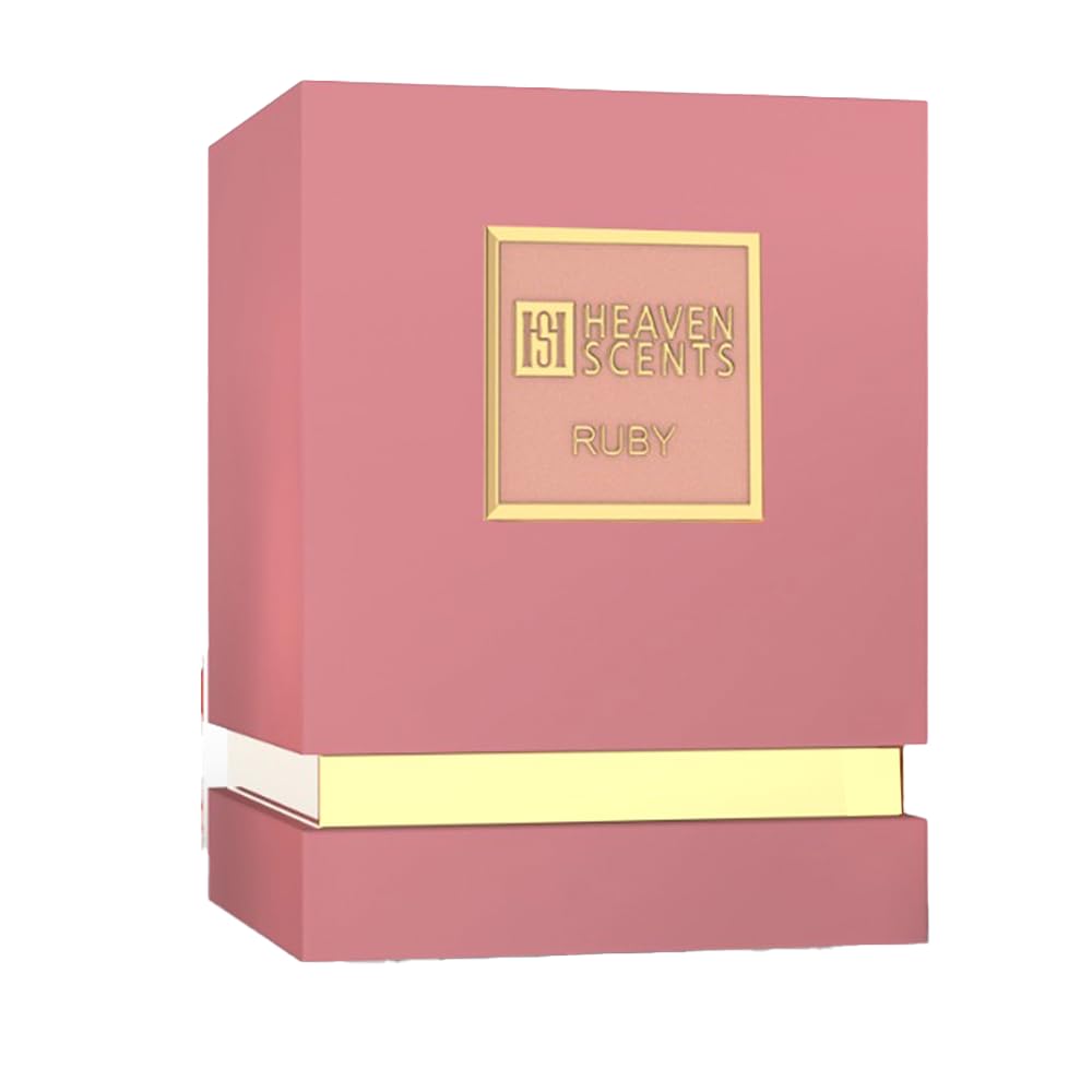 Heaven Scents Ruby Perfume for Women - Long Lasting Floral Fragrance, Luxury Crystal-Cut Glass Bottle, Elegant Pink Perfume Gift Set | Perfect for Date Night, Anniversary & Special Occasions