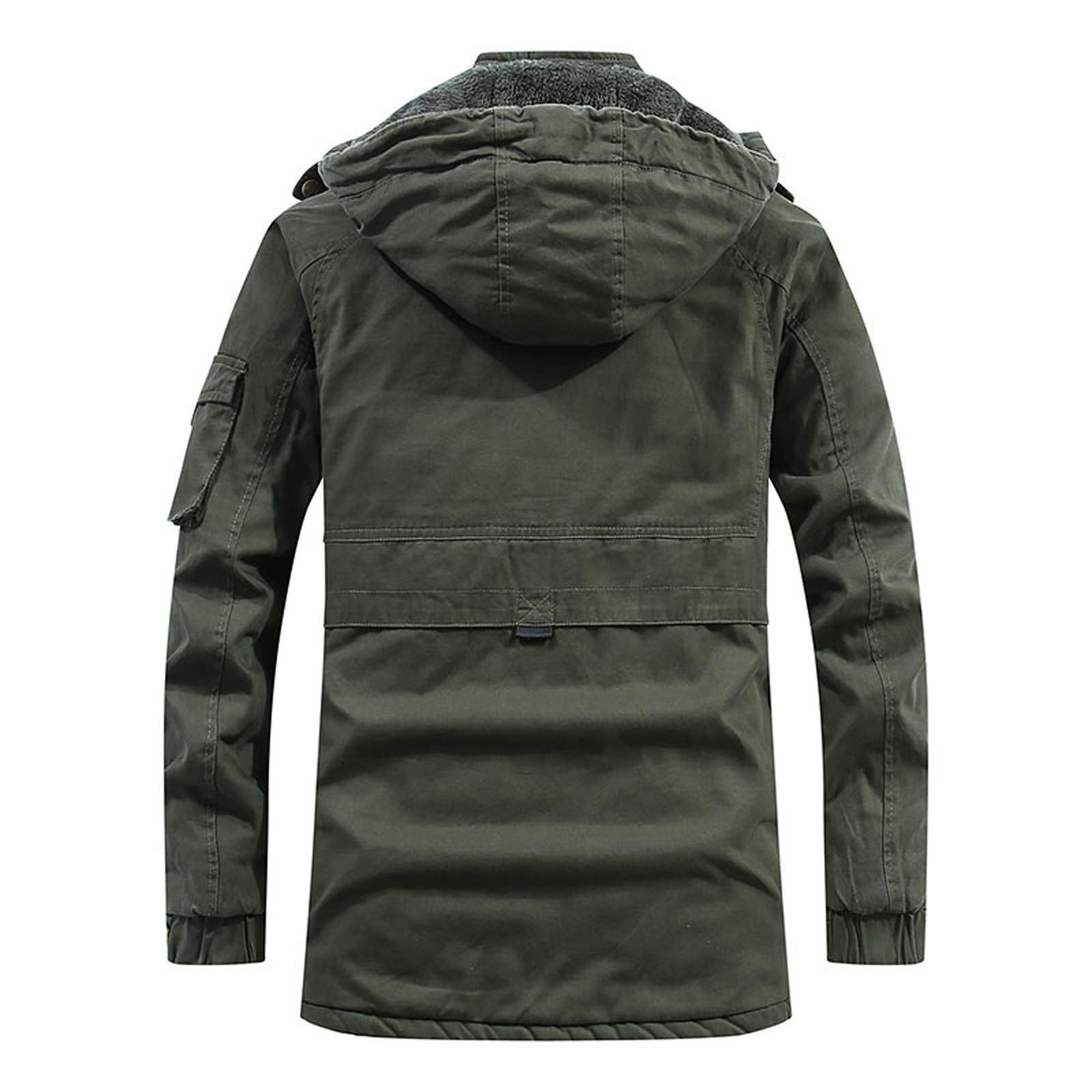 Men's Windproof Softshell Winter Coat - Warm Long Sleeve Jacket for Outdoor Activities, Hiking & Cold Weather Protection