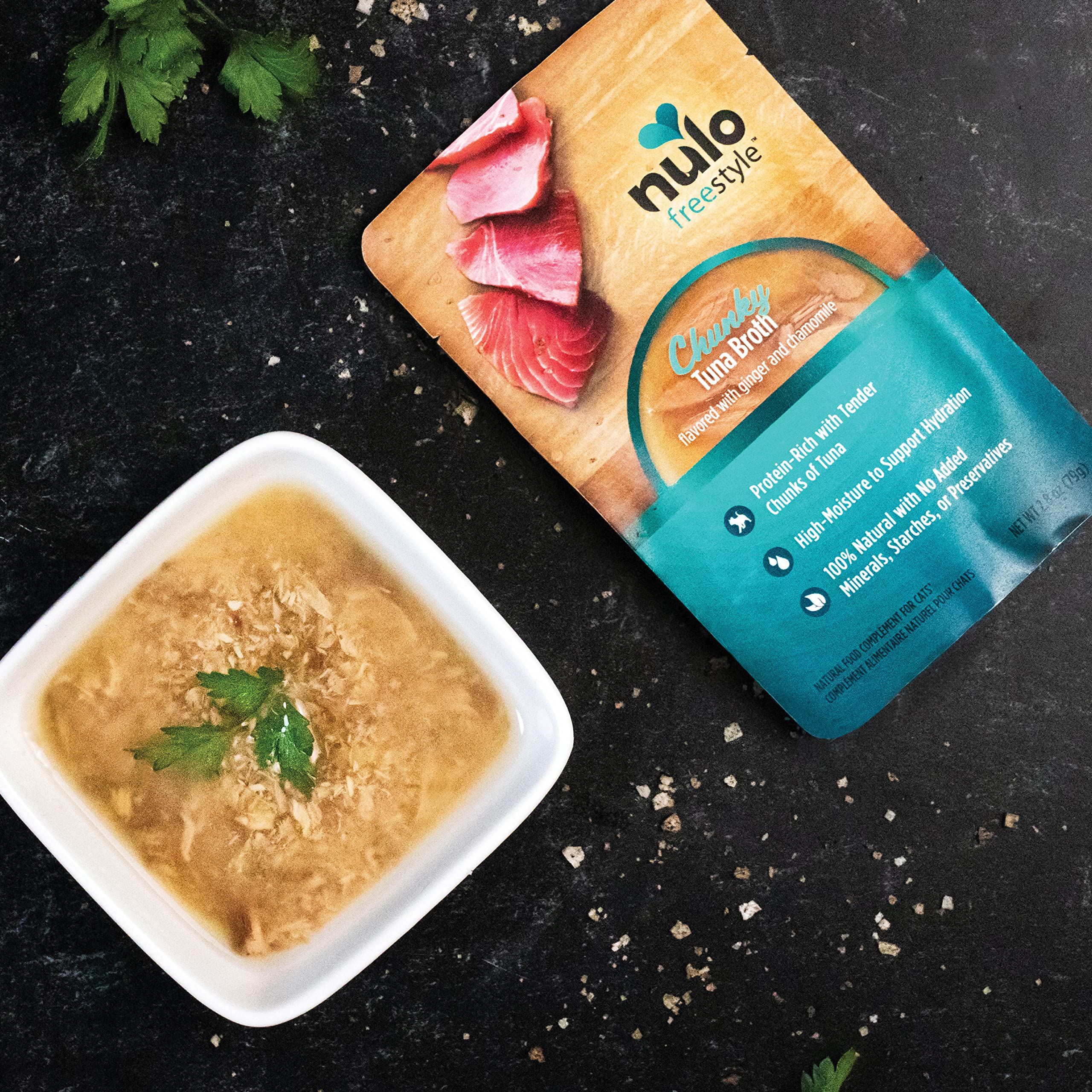 Nulo FreeStyle Chunky Tuna Cat Food Topper Pouch - 2.8oz Wet Cat Food Supplement for Picky Eaters | Perfect for Mixing with Dry Food or as a Tasty Treat