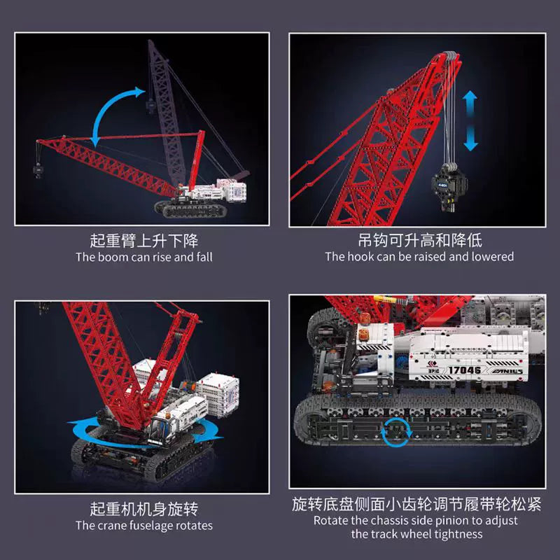 Mouldking 17046 Wacker 16000 Crawler Crane Building Blocks Set - 4494pcs Construction Toy for Adults & Kids | STEM Educational Model Kit for Engineering Enthusiasts | Perfect for Home Display, Birthday Gifts & Collector's Showcase
